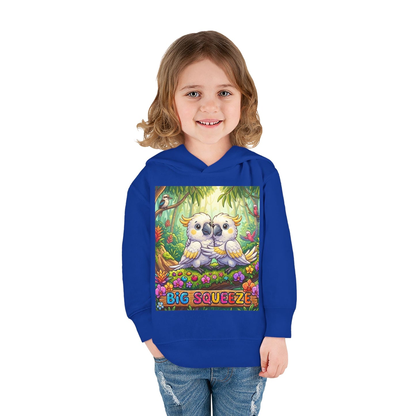 Big Squeeze Cockatoo Toddler Pullover Fleece Hoodie