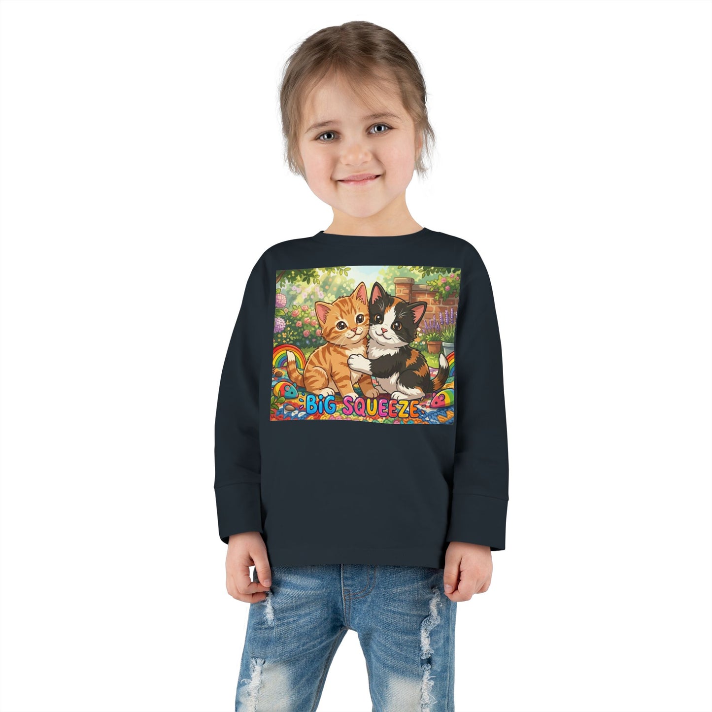 Big Squeeze Kitten Toddler Long Sleeve Tee