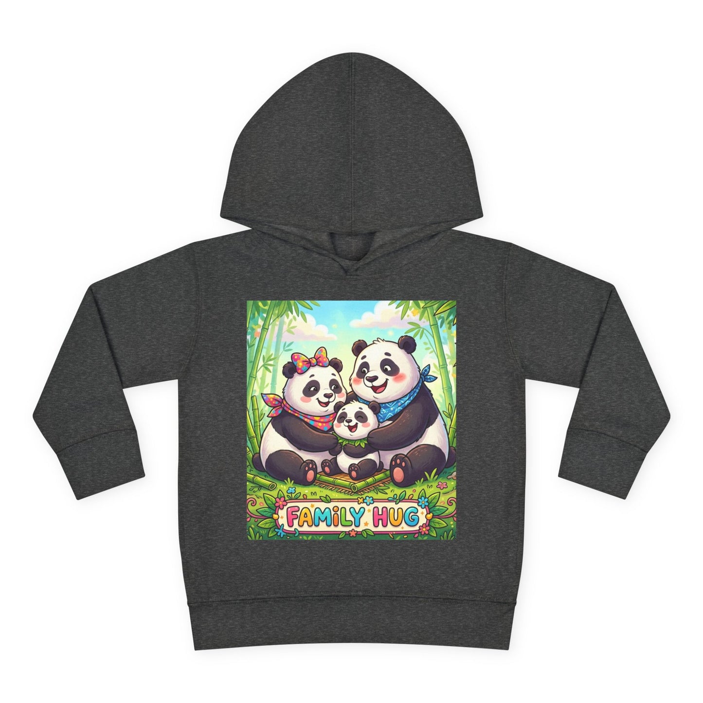 Family Hug Panda Toddler Pullover Fleece Hoodie