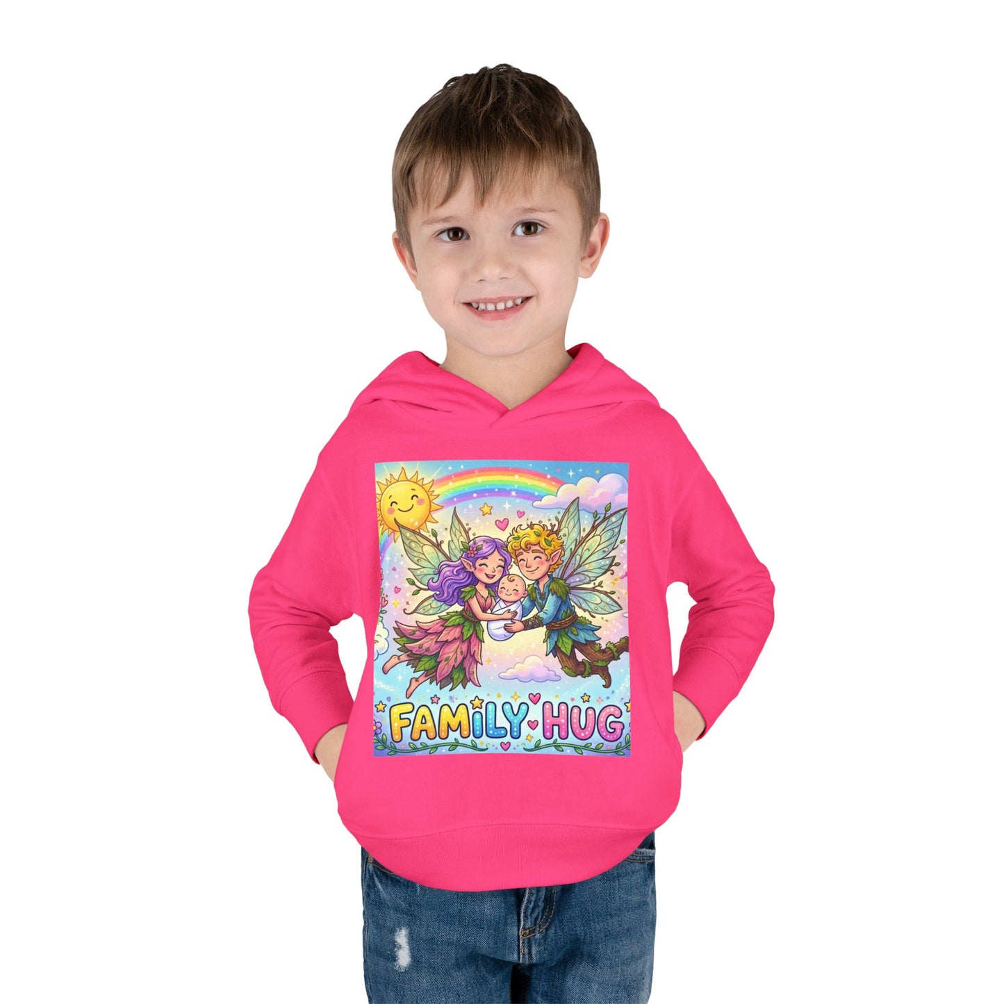 Family Hug Fairy Toddler Pullover Fleece Hoodie