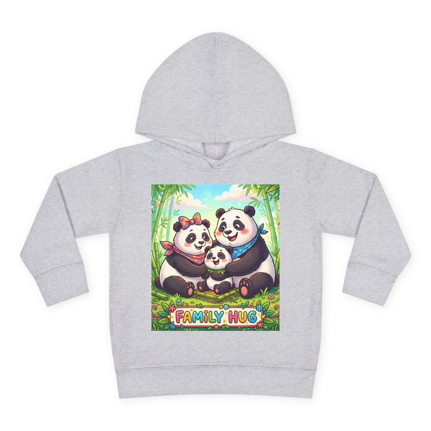 Family Hug Panda Toddler Pullover Fleece Hoodie