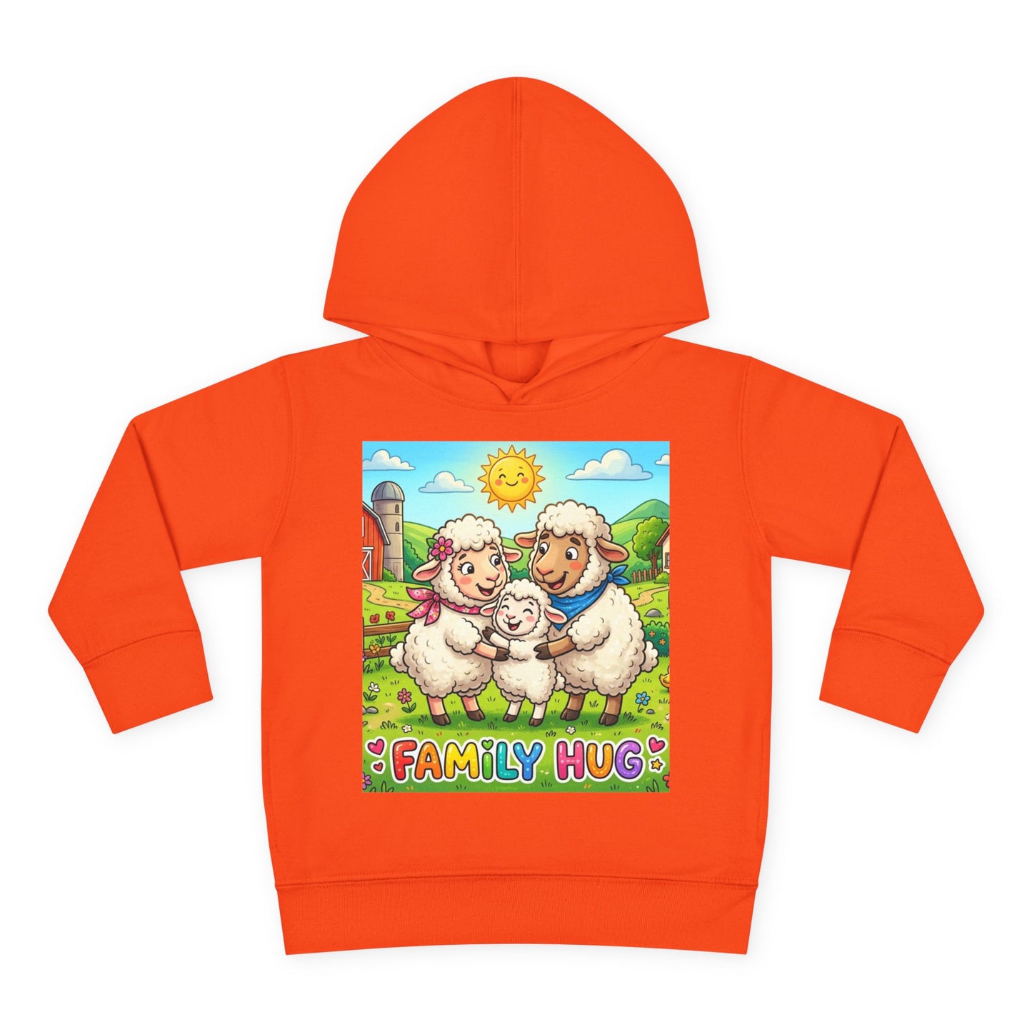 Family Hug Lamb Toddler Pullover Fleece Hoodie