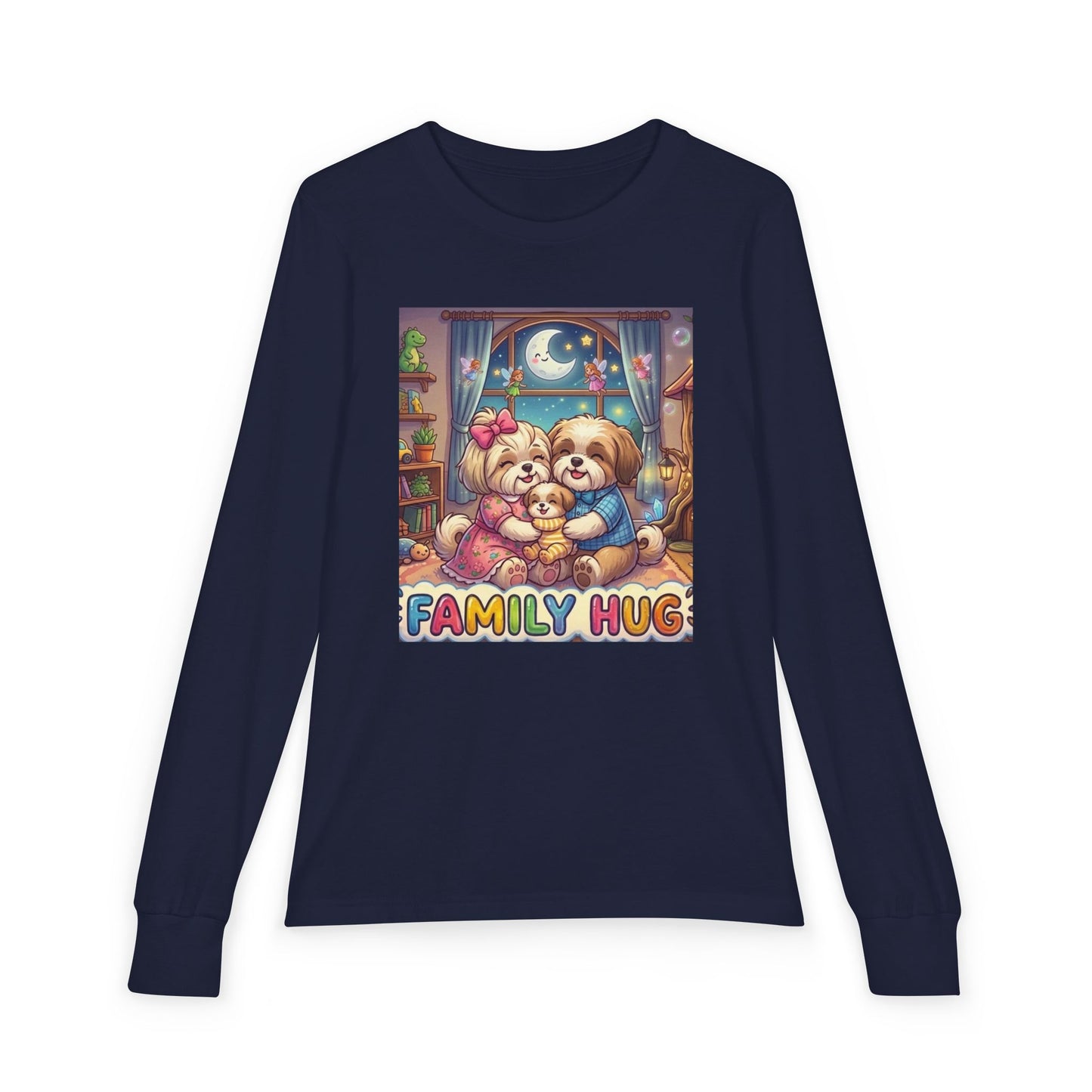 Family Hug Shih Tzu Youth Jersey Long Sleeve Tee