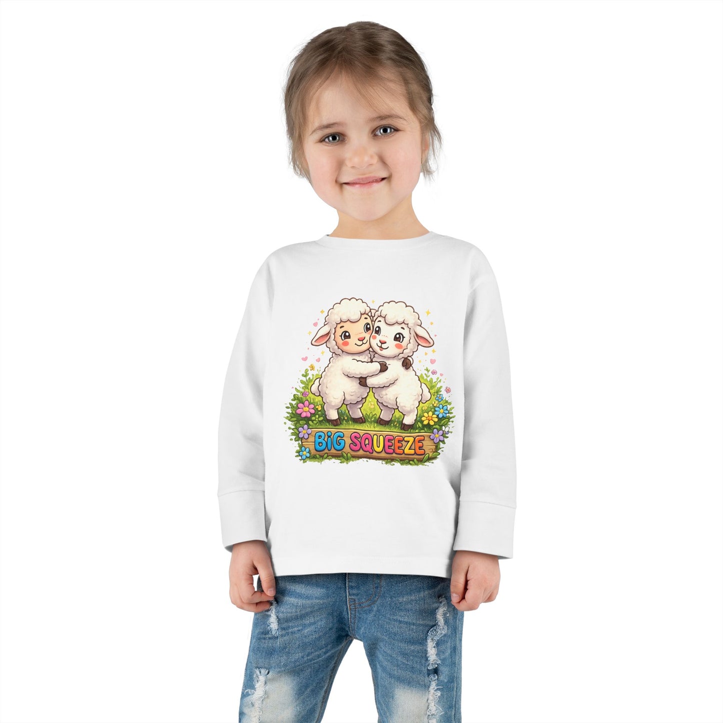 Big Squeeze Lamb Toddler Long Sleeve Tee