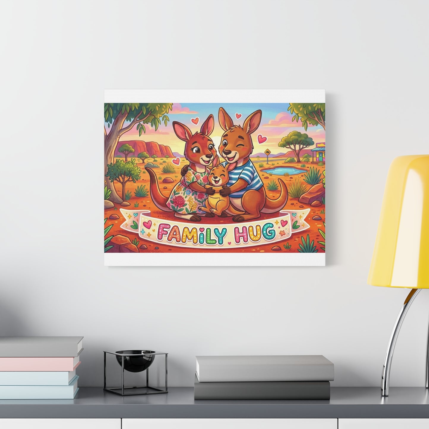 Family Hug Kangaroo Classic Canvas