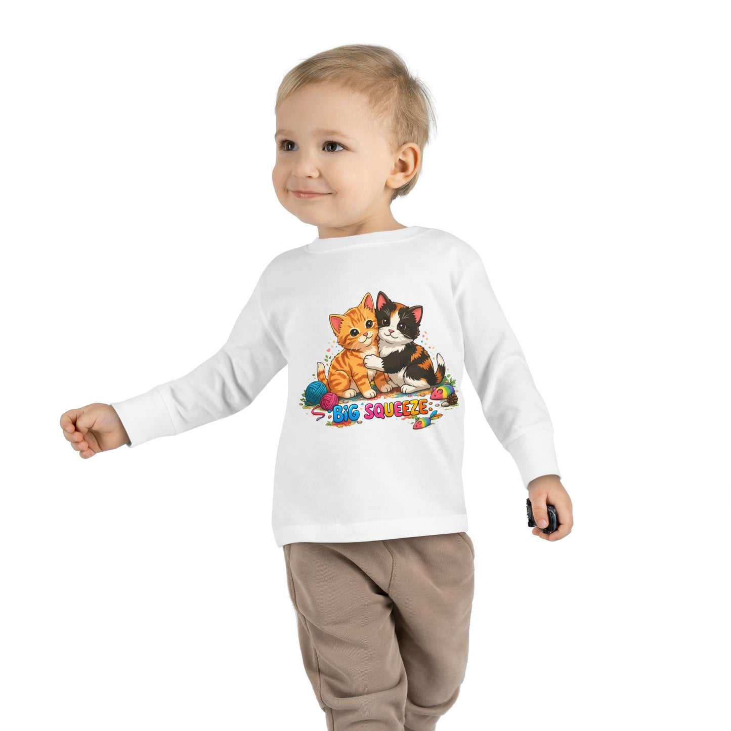 Big Squeeze Kitten Toddler Long Sleeve Tee