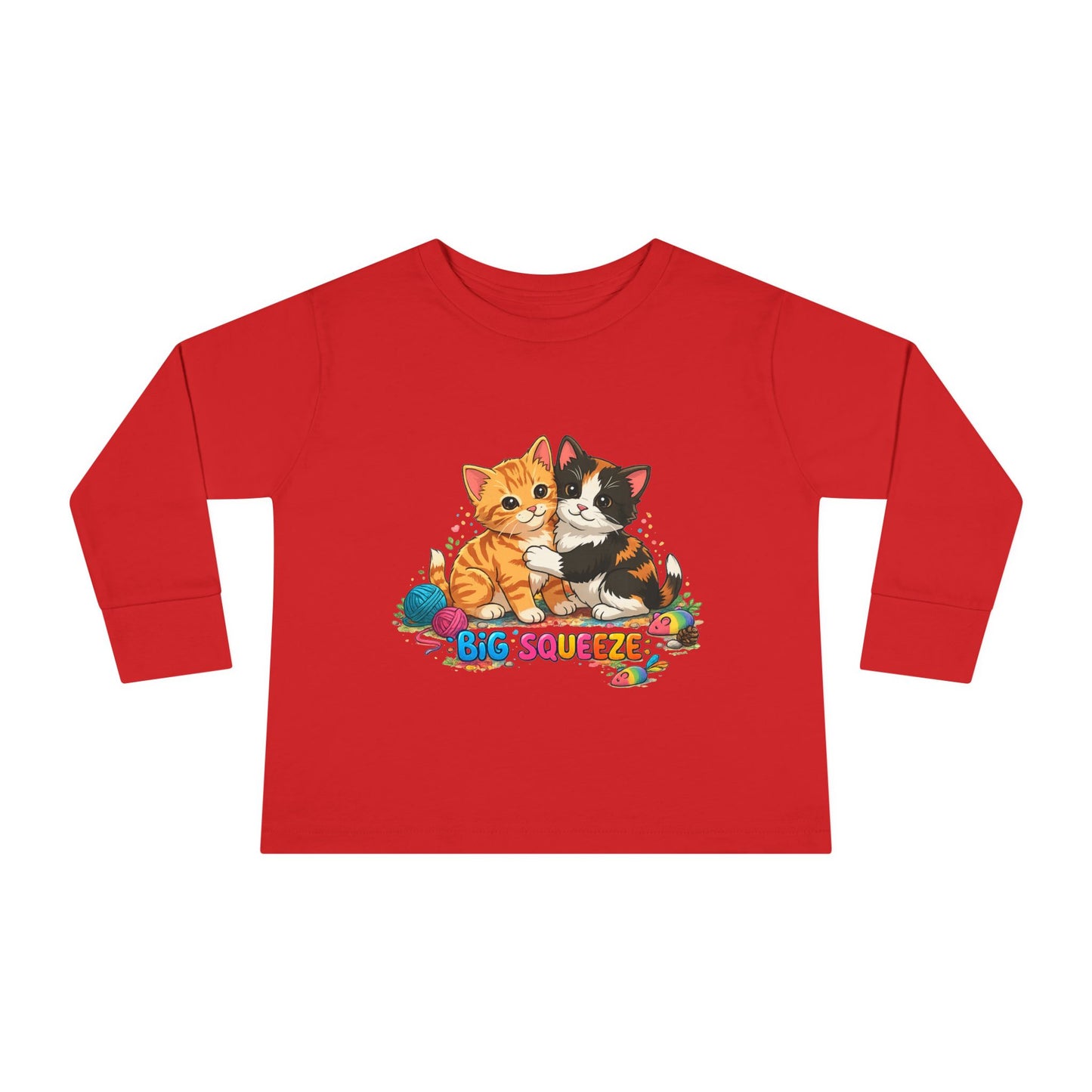 Big Squeeze Kitten Toddler Long Sleeve Tee