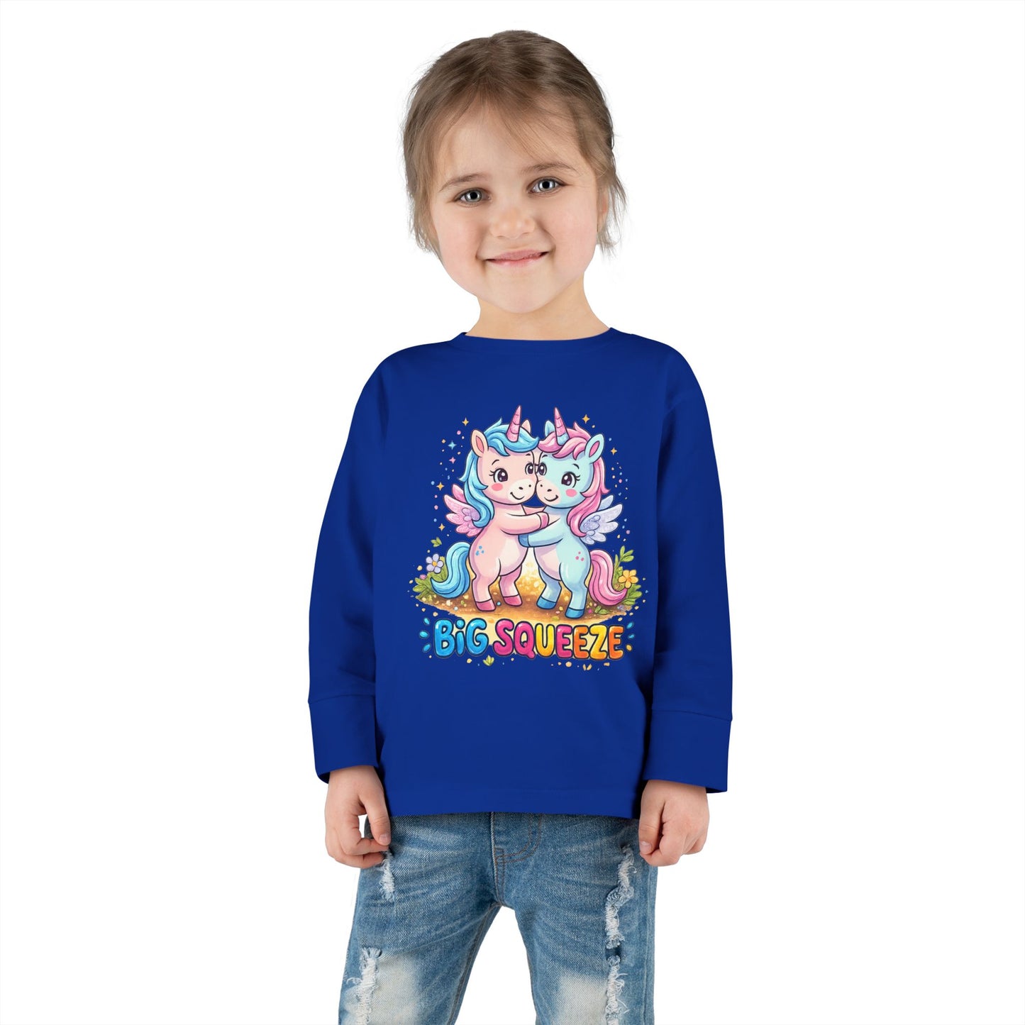Big Squeeze Unicorn Toddler Long Sleeve Tee