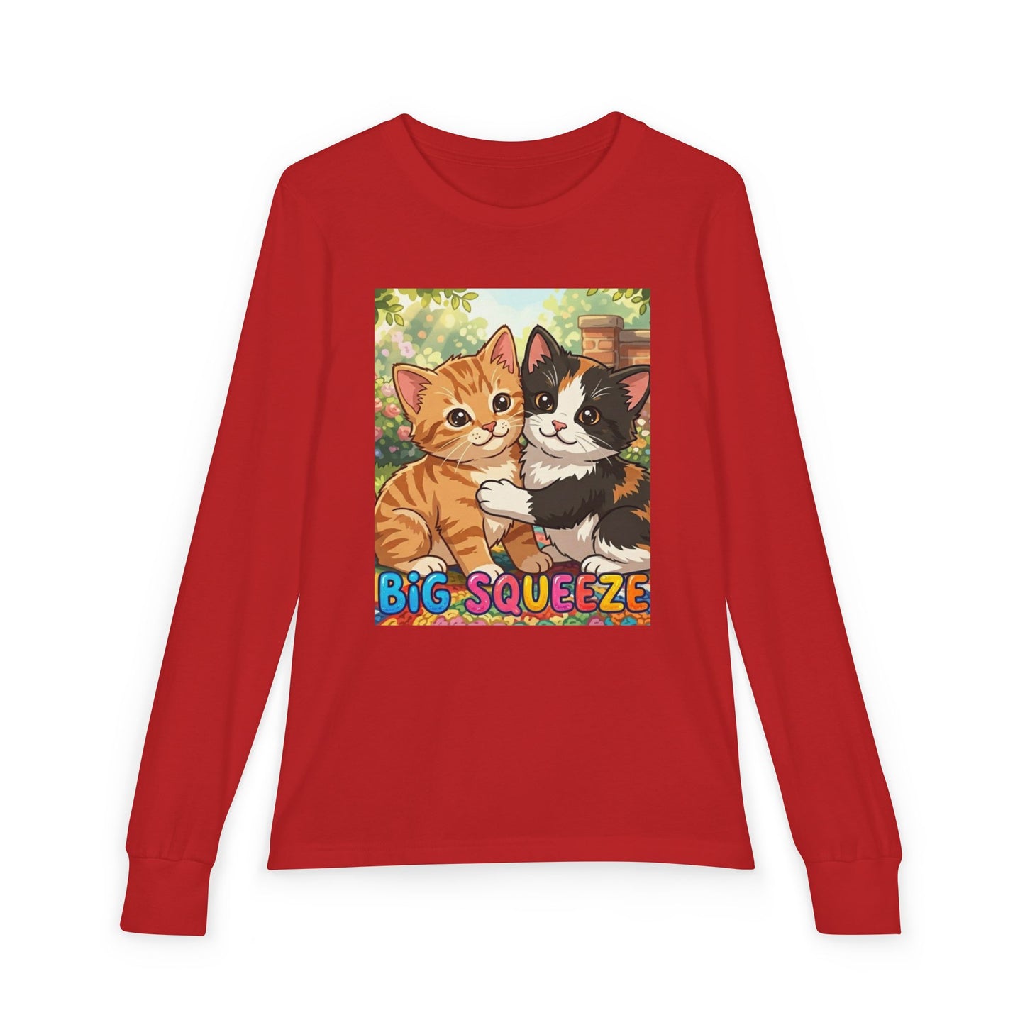 Big Squeeze Kitten Youth Jersey Long Sleeve Tee