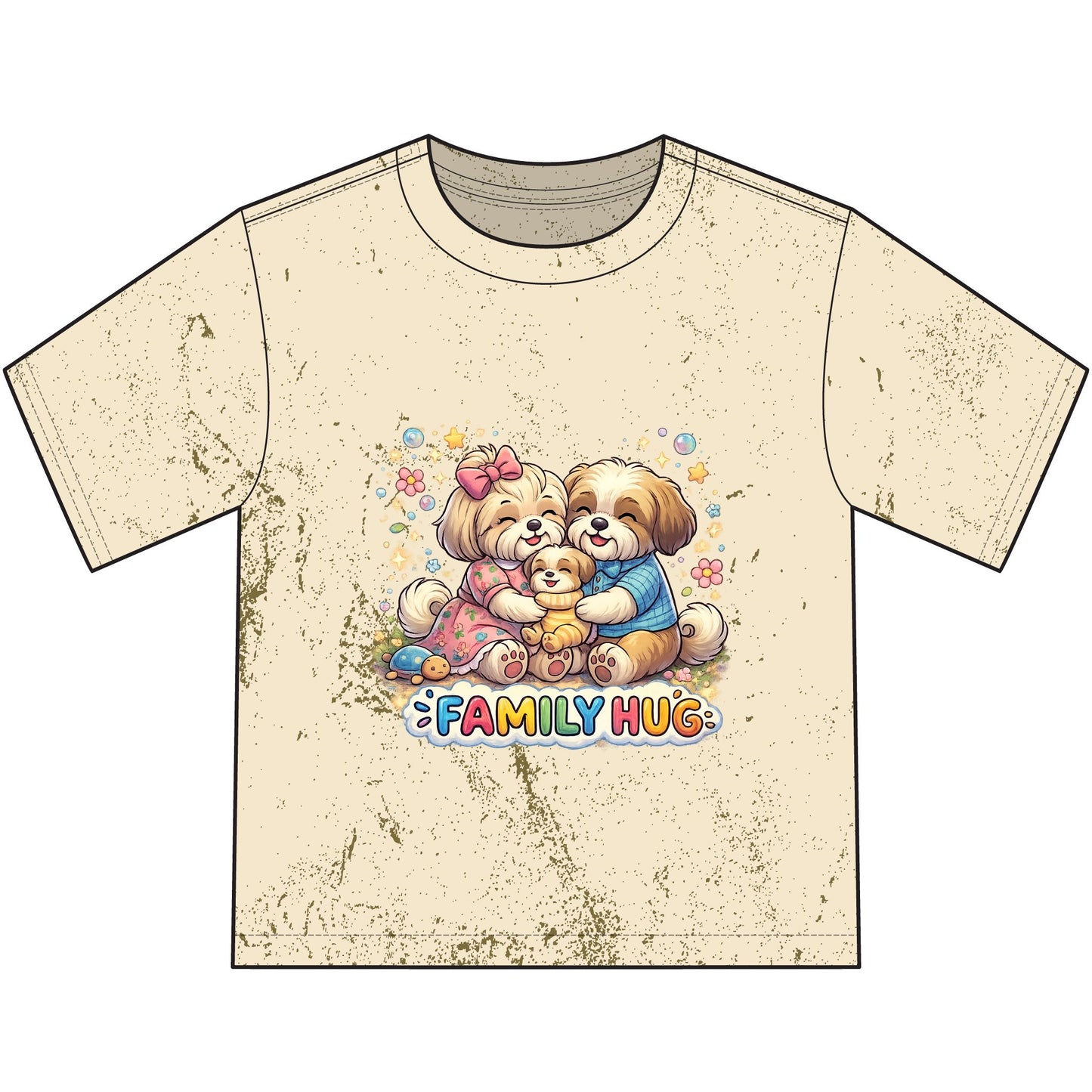 Family Hug Shih Tzu Heavyweight Color Blast Youth T-Shirt
