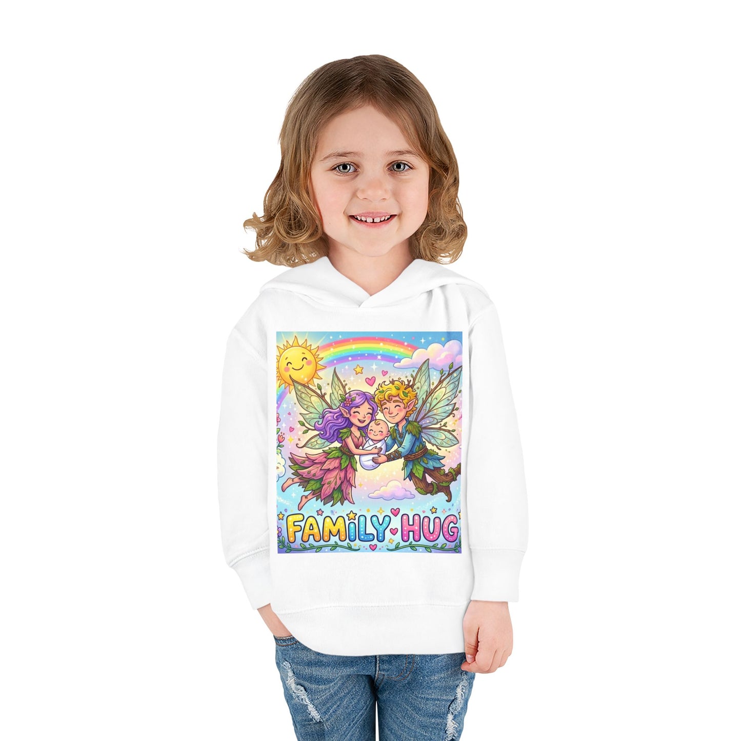 Family Hug Fairy Toddler Pullover Fleece Hoodie