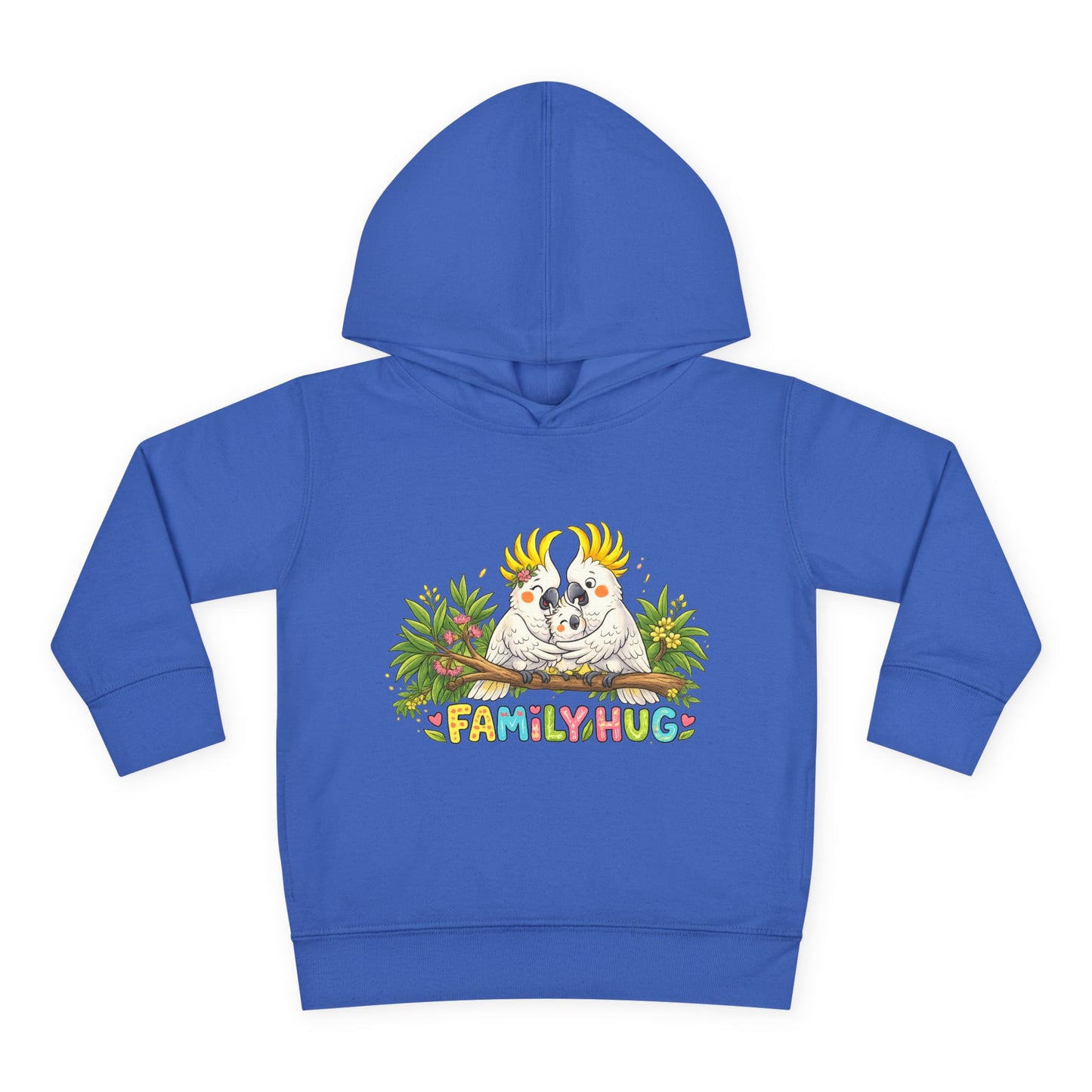 Family Hug Cockatoo Toddler Pullover Fleece Hoodie