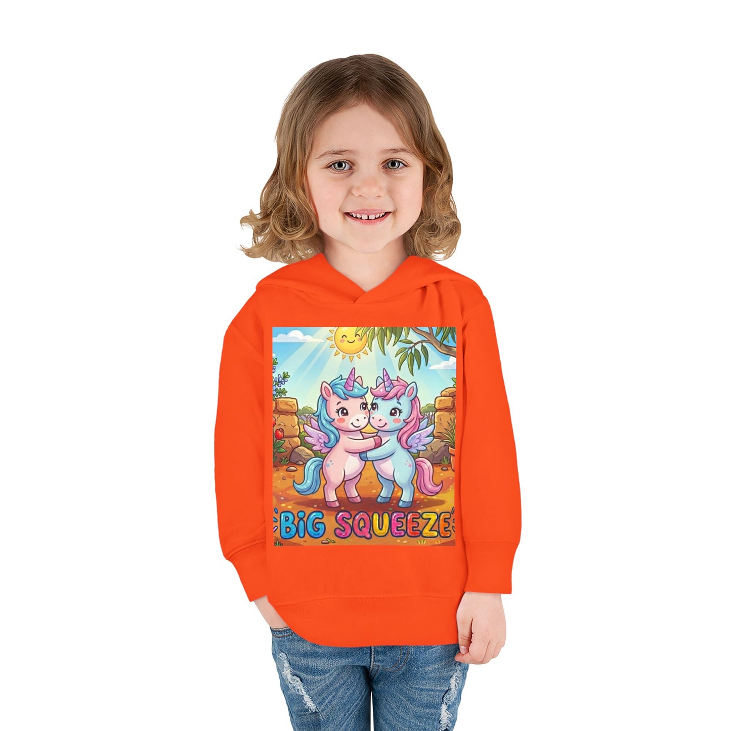 Big Squeeze Unicorn Toddler Pullover Fleece Hoodie