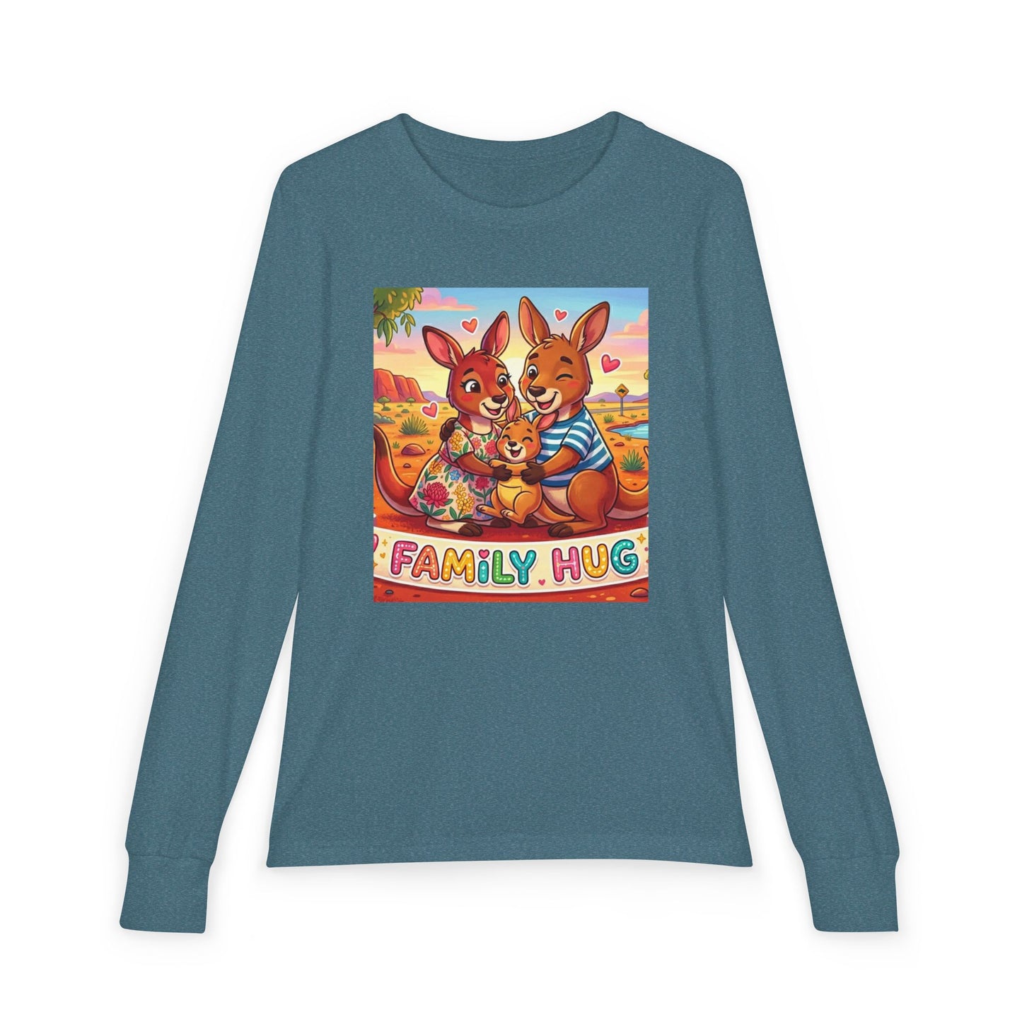Family Hug Kangaroo Youth Jersey Long Sleeve Tee