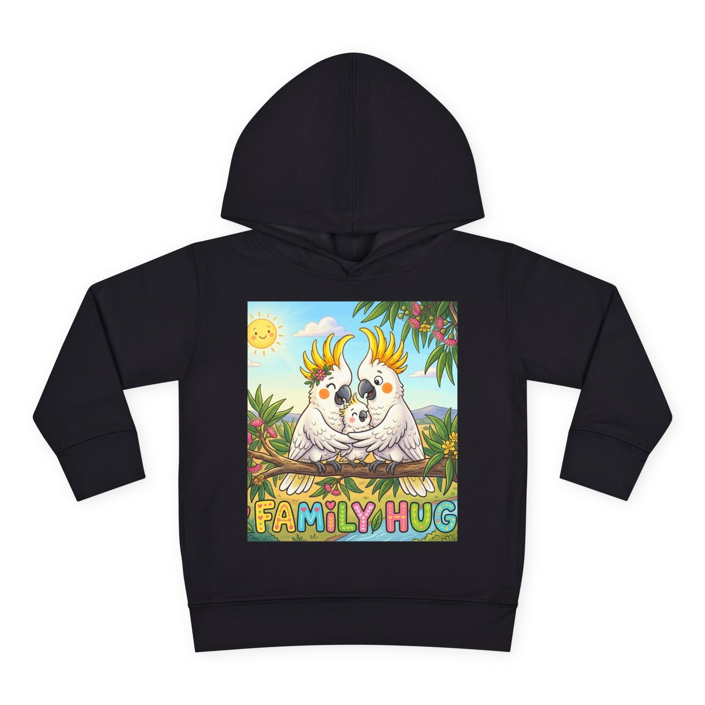 Family Hug Cockatoo Toddler Pullover Fleece Hoodie