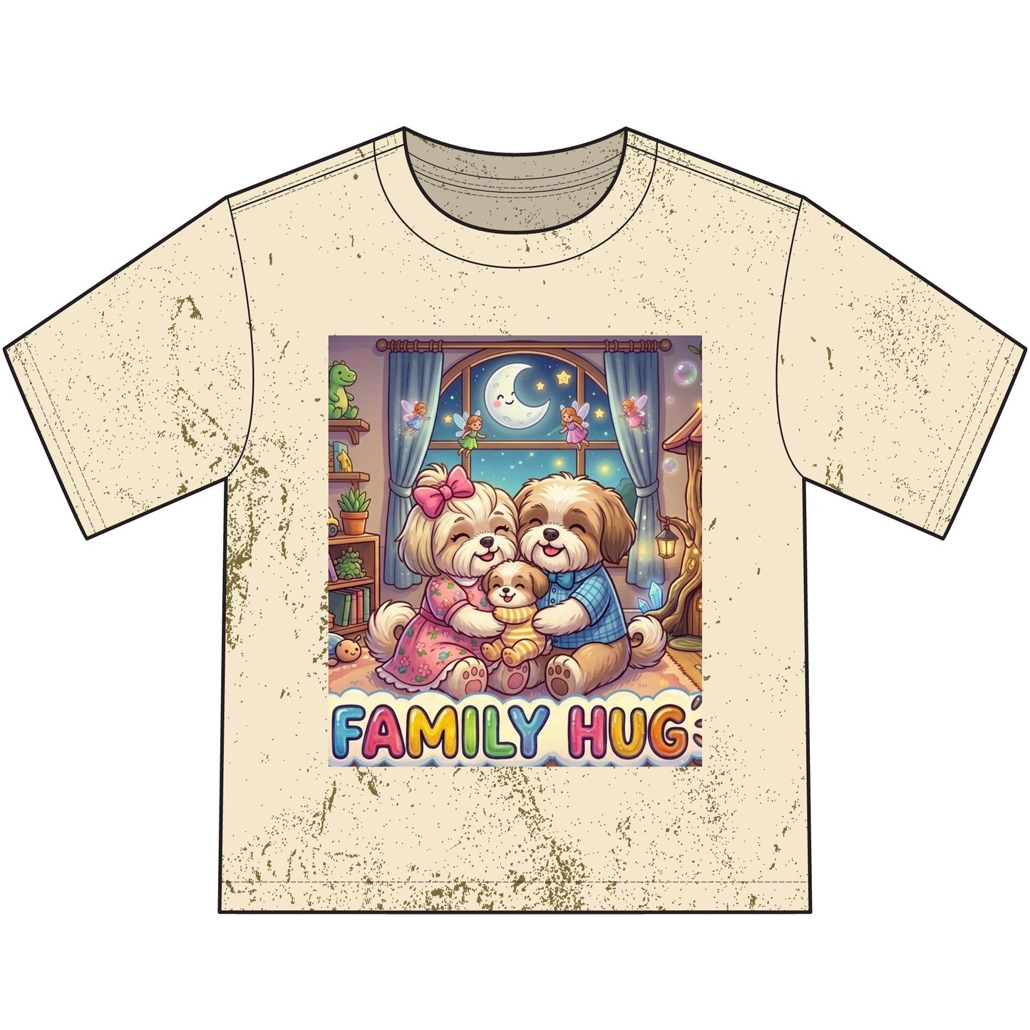 Family Hug Shih Tzu Heavyweight Color Blast Youth T-Shirt