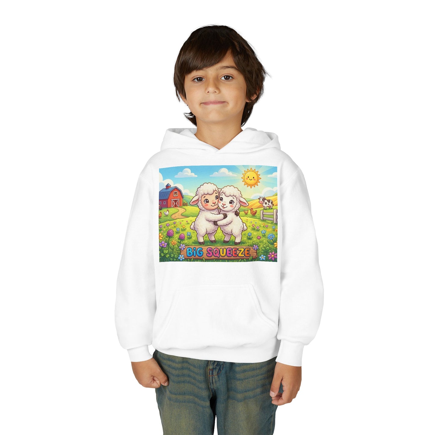 Big Squeeze Lamb Youth Heavy Blend Hooded Sweatshirt
