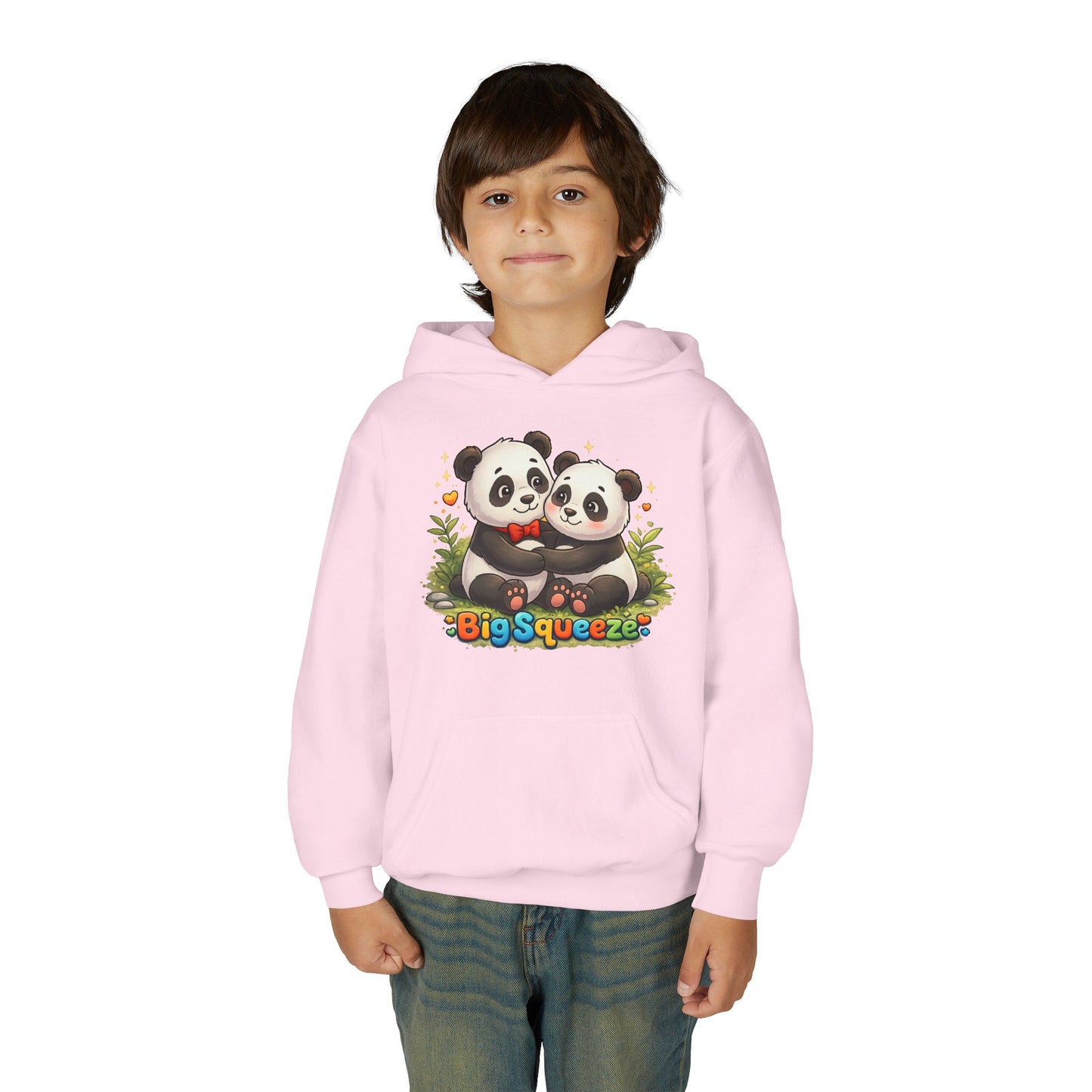 Big Squeeze Panda Youth Heavy Blend Hooded Sweatshirt