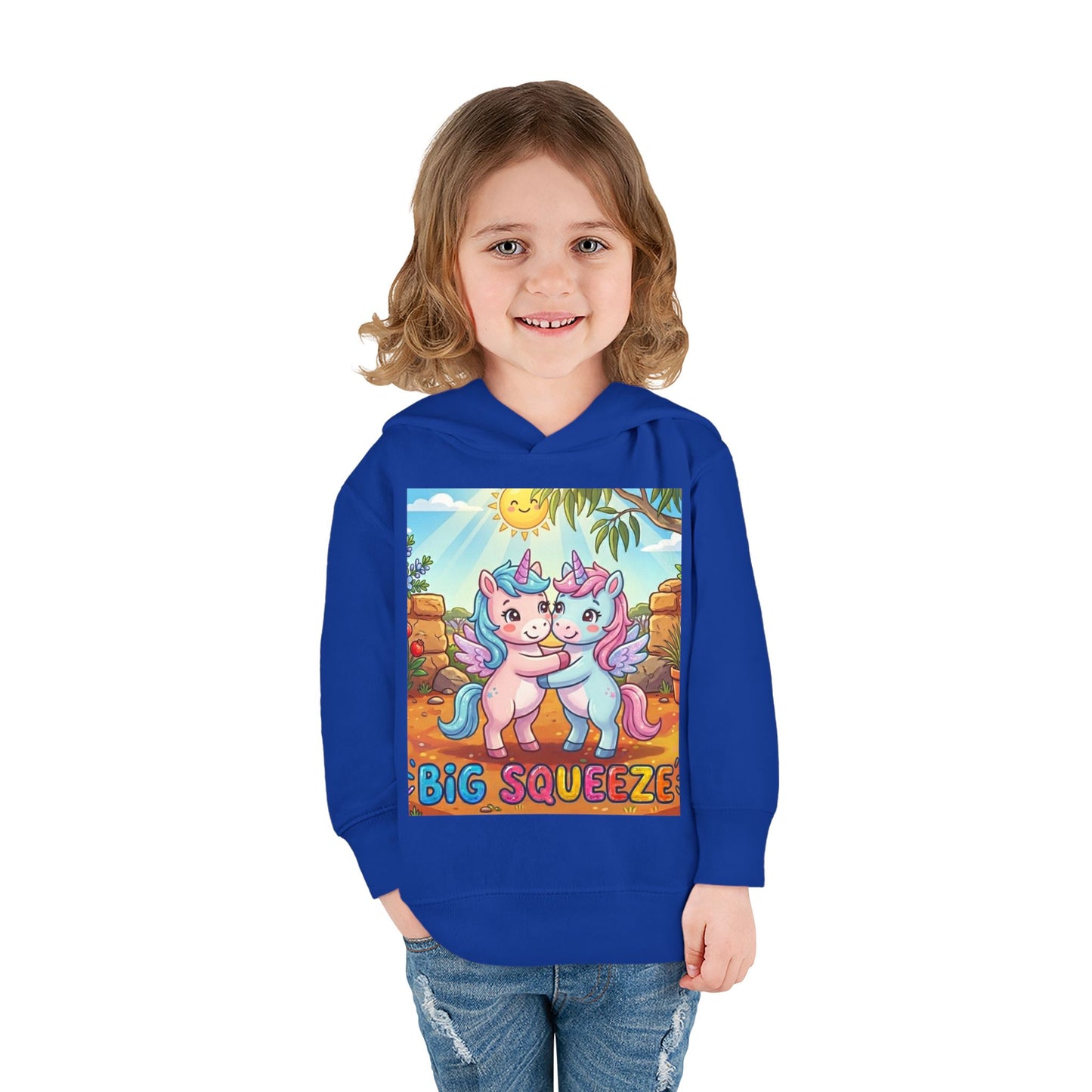 Big Squeeze Unicorn Toddler Pullover Fleece Hoodie