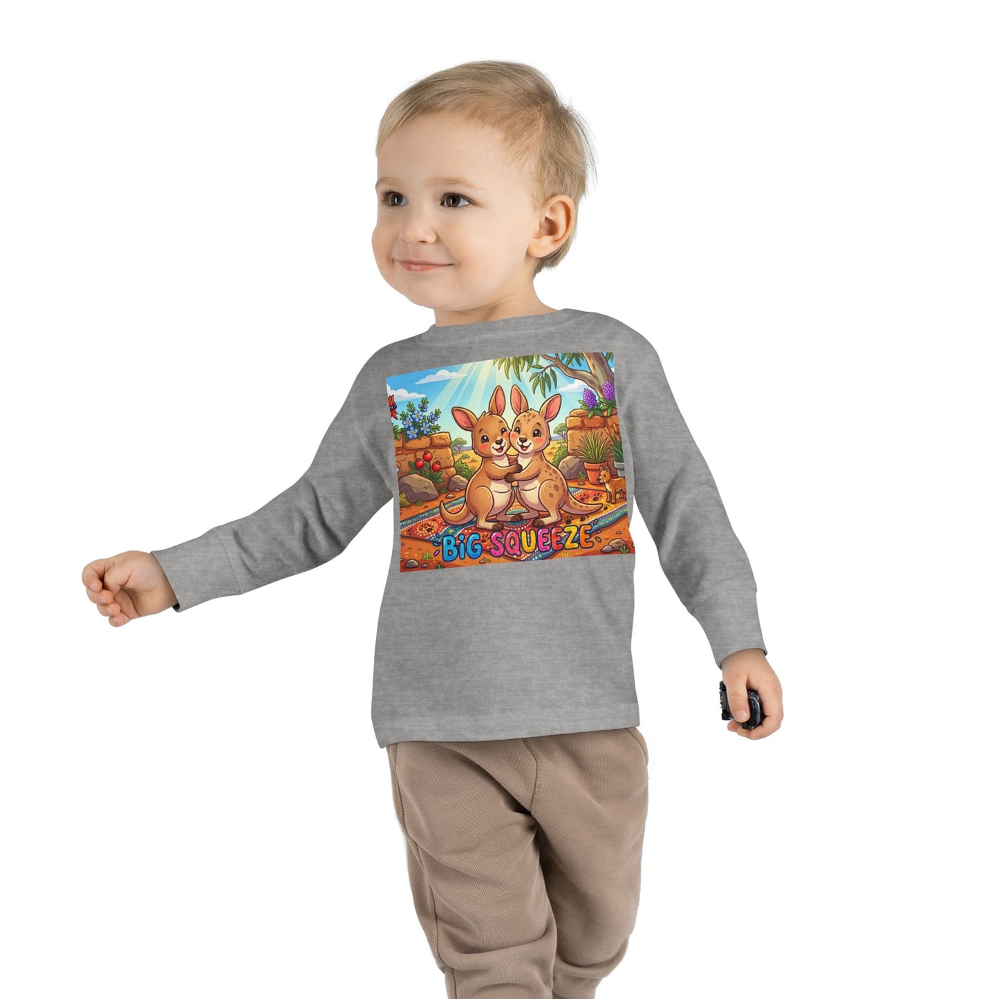 Big Squeeze Kangaroo Toddler Long Sleeve Tee