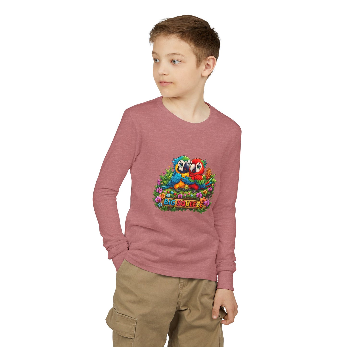 Big Squeeze Macaw Youth Jersey Long Sleeve Tee