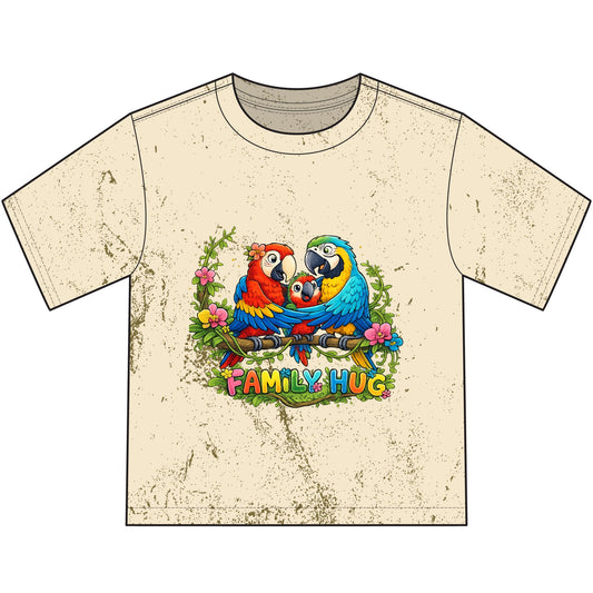 Family Hug Macaw Heavyweight Color Blast Youth T-Shirt