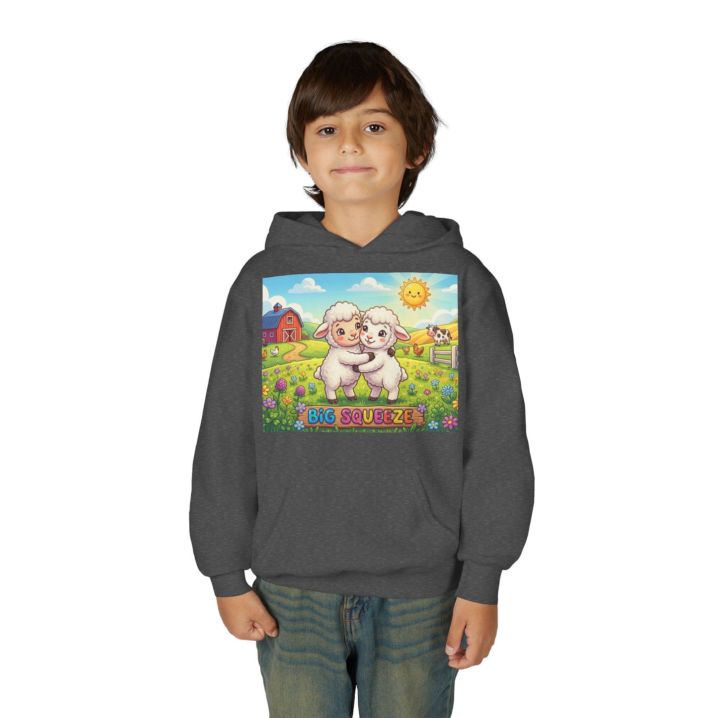 Big Squeeze Lamb Youth Heavy Blend Hooded Sweatshirt