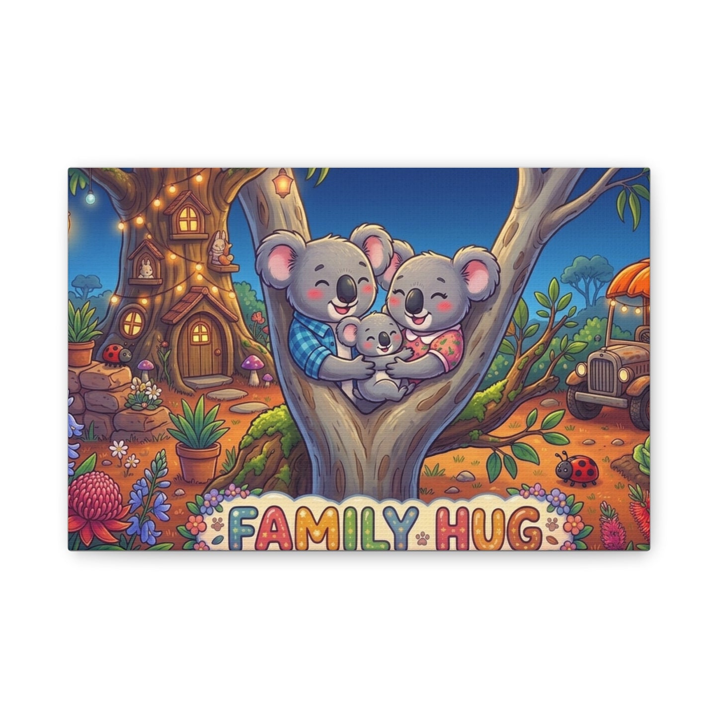 Family Hug Koala Classic Canvas