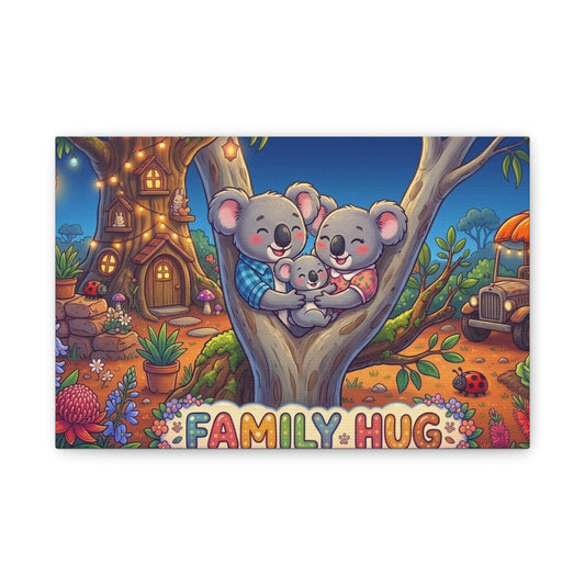 Family Hug Koala Classic Canvas