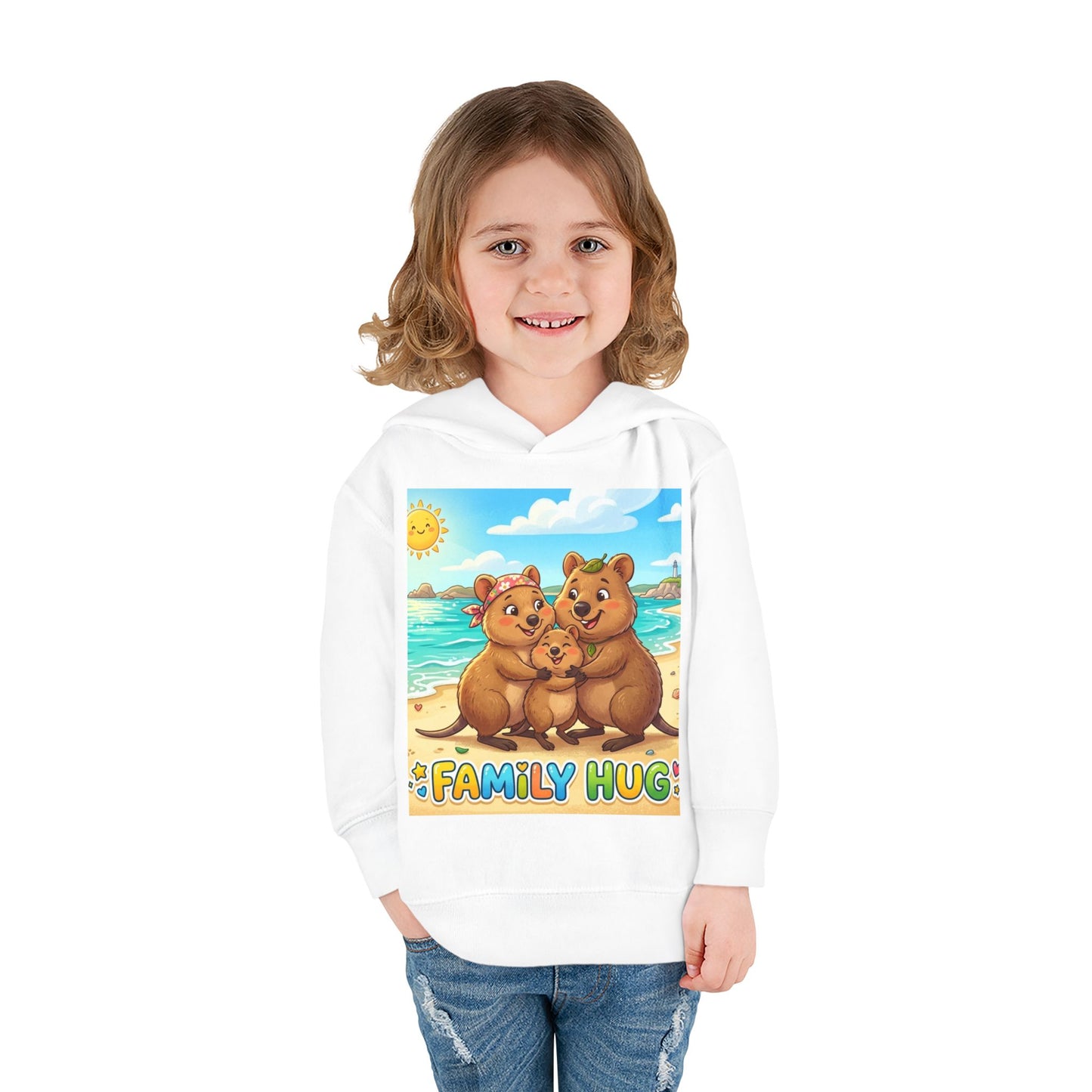 Family Hug Quokka Toddler Pullover Fleece Hoodie