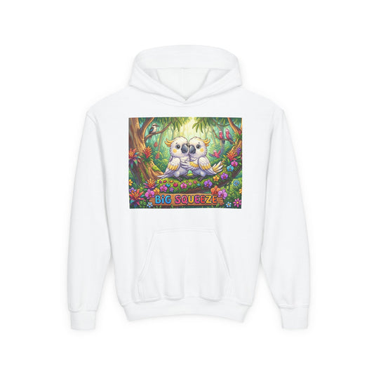 Big Squeeze Cockatoo Youth Heavy Blend Hooded Sweatshirt
