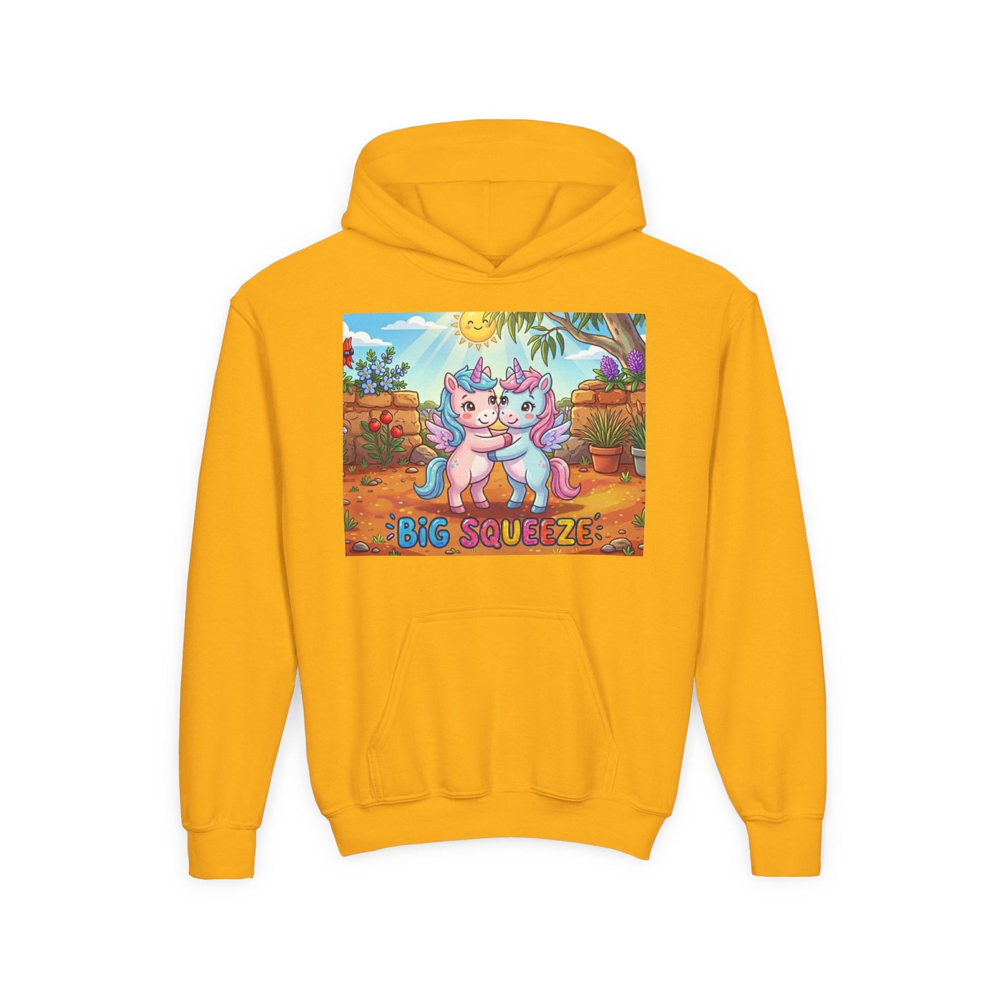 Big Squeeze Unicorn Youth Heavy Blend Hooded Sweatshirt