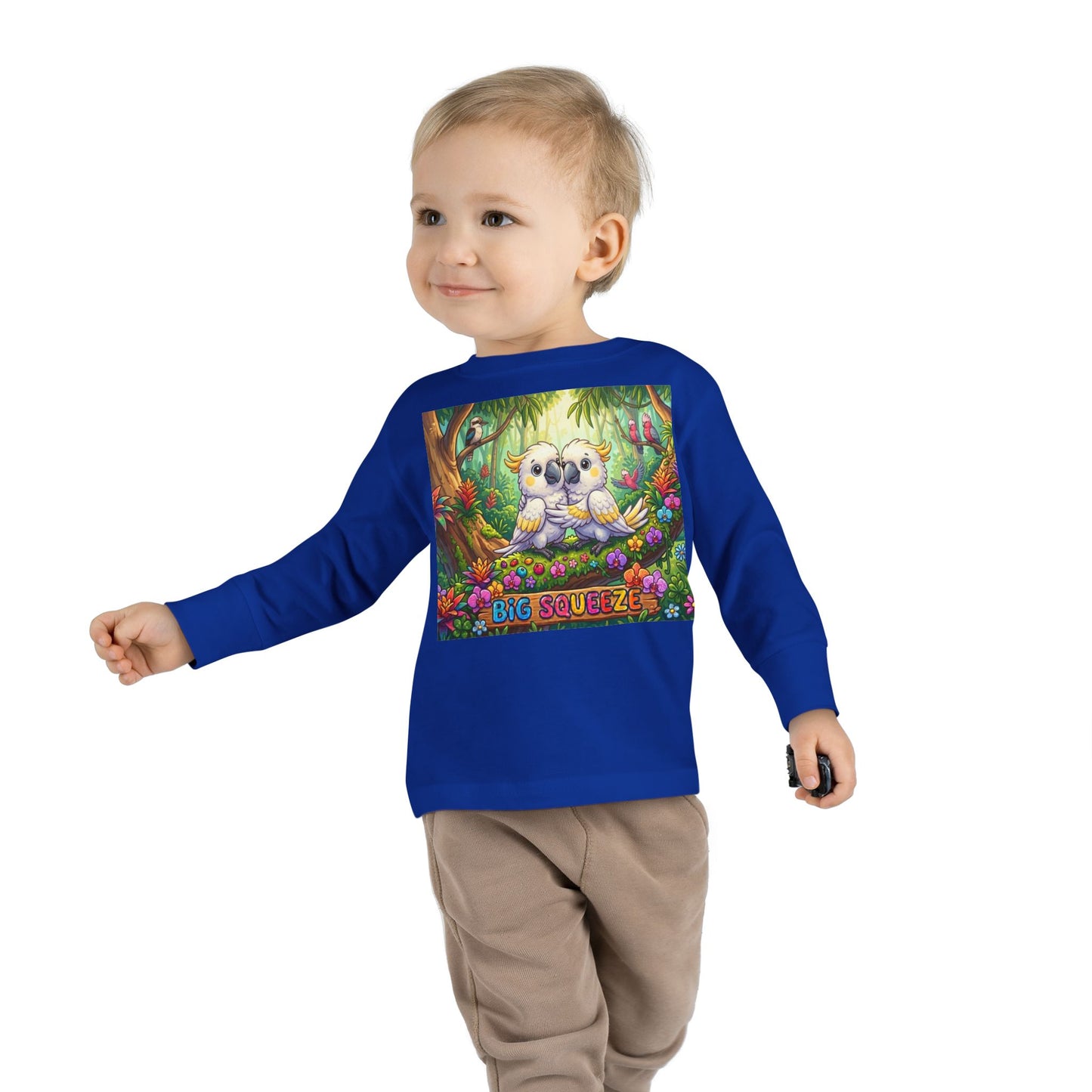 Big Squeeze Cockatoo Toddler Long Sleeve Tee