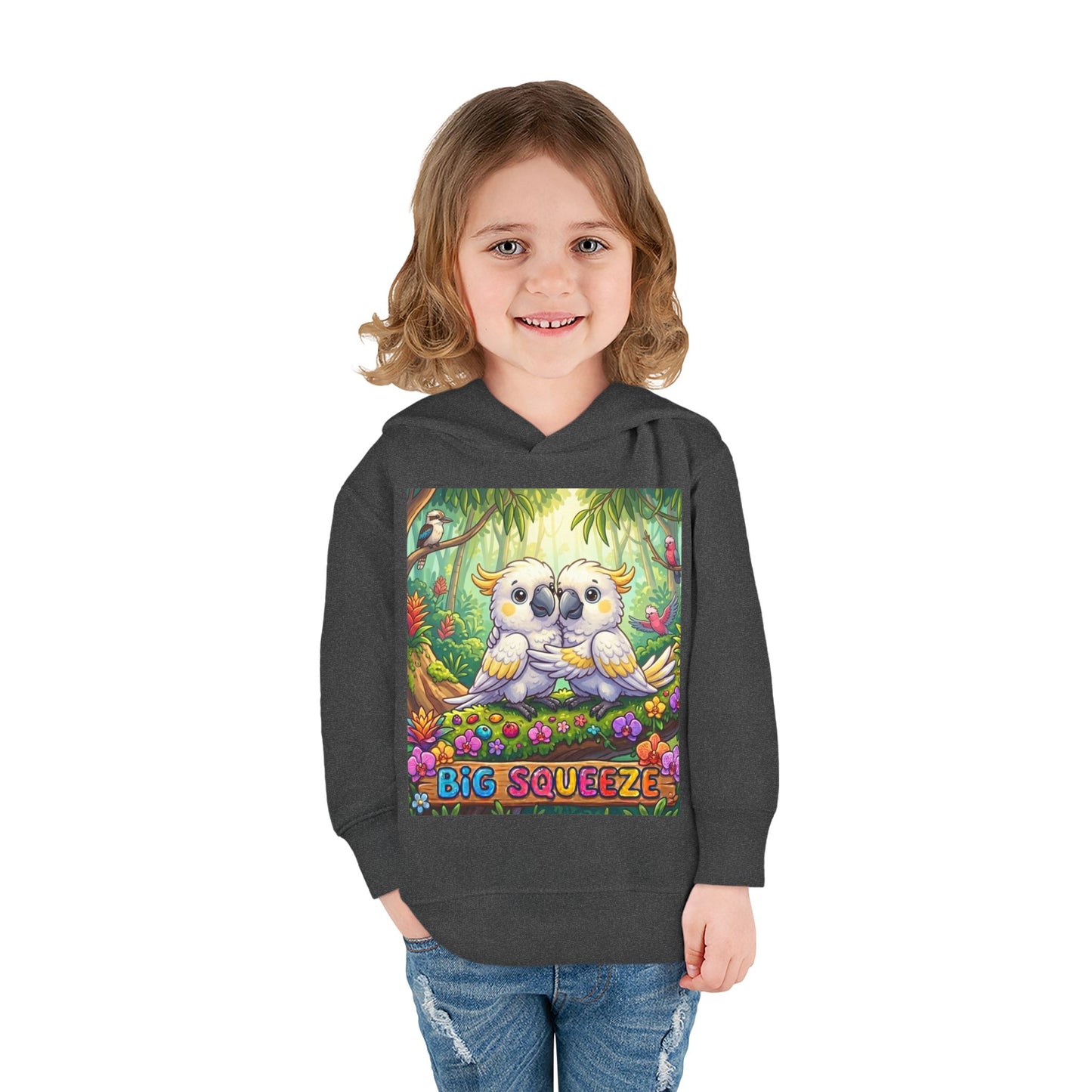 Big Squeeze Cockatoo Toddler Pullover Fleece Hoodie