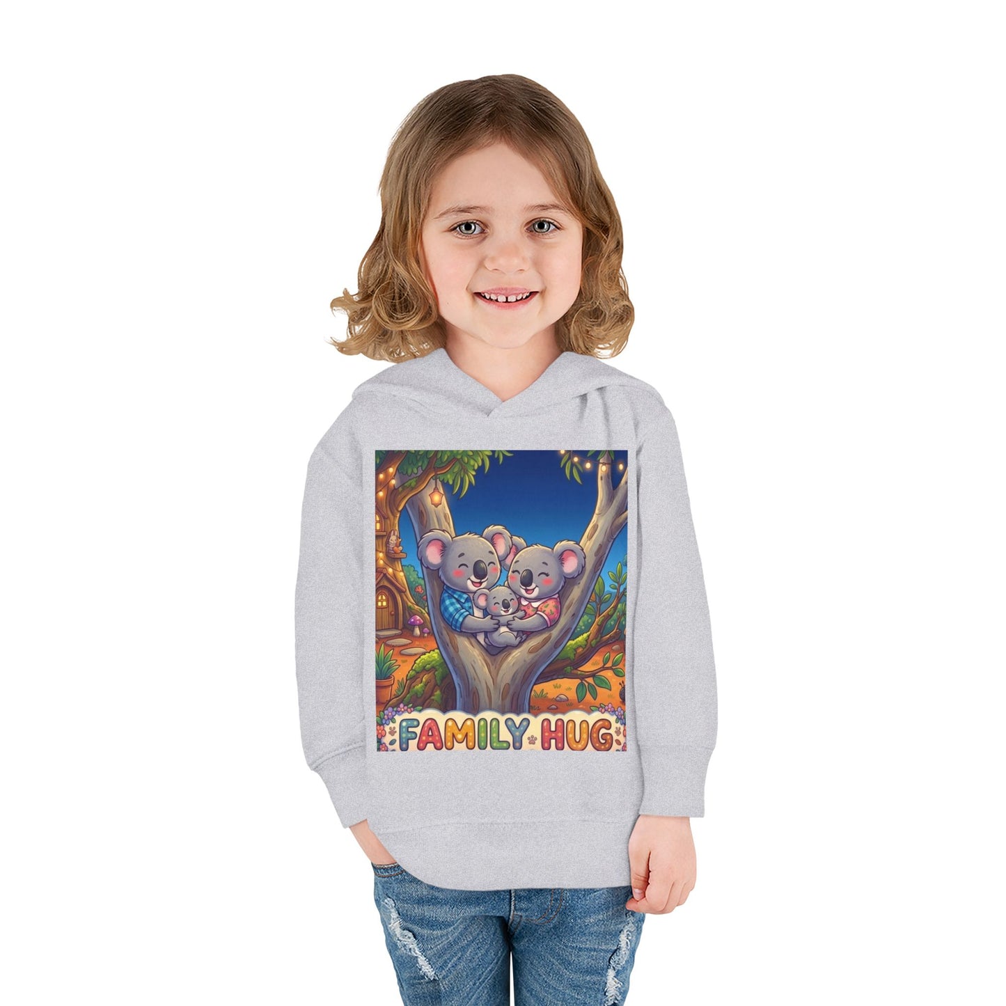 Family Hug Koala Toddler Pullover Fleece Hoodie