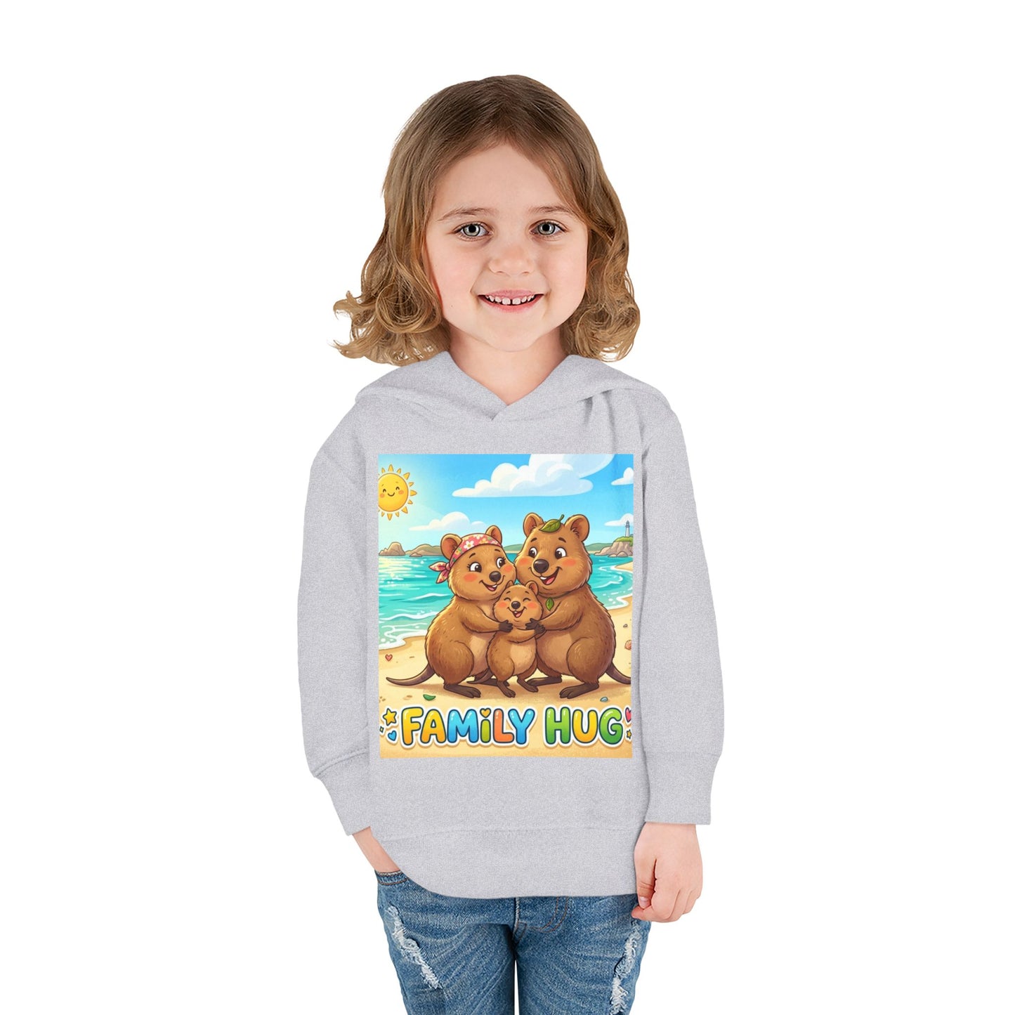 Family Hug Quokka Toddler Pullover Fleece Hoodie