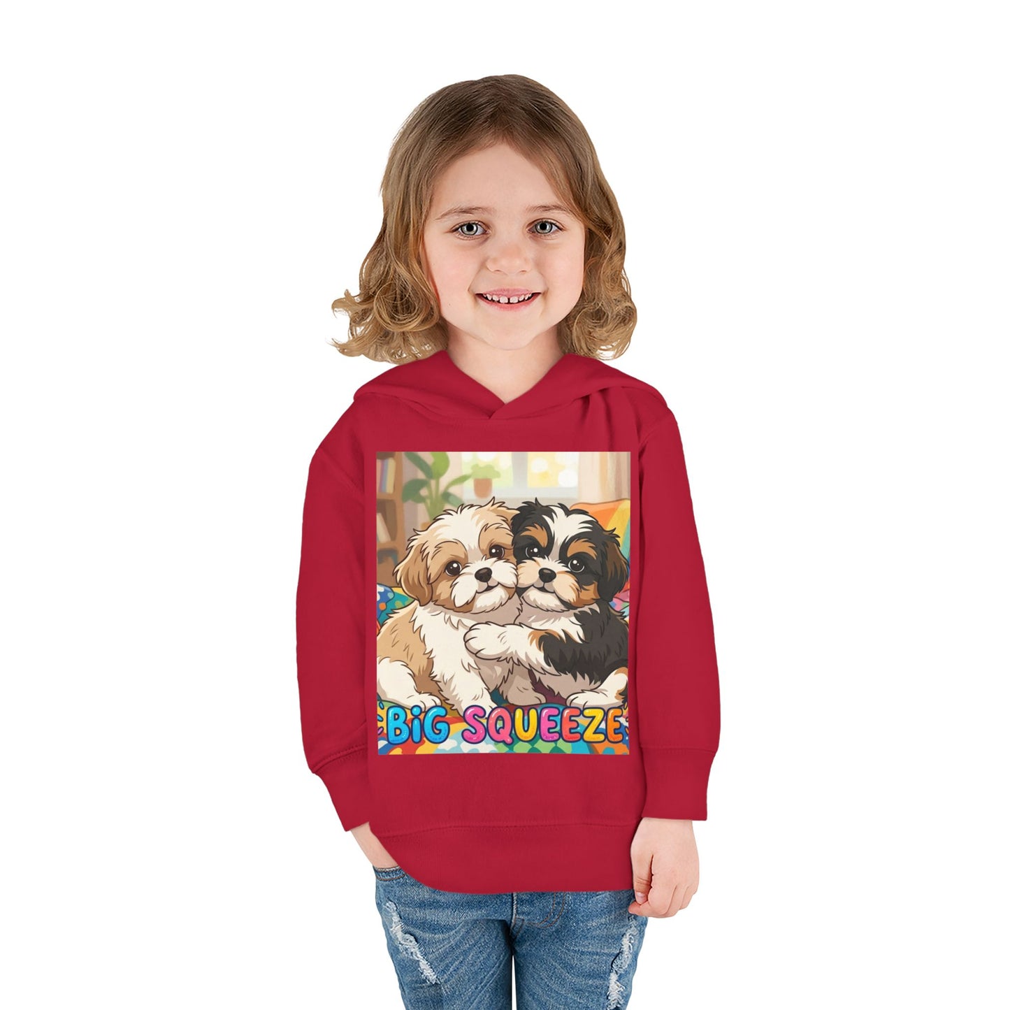 Big Squeeze Shih Tzu Toddler Pullover Fleece Hoodie