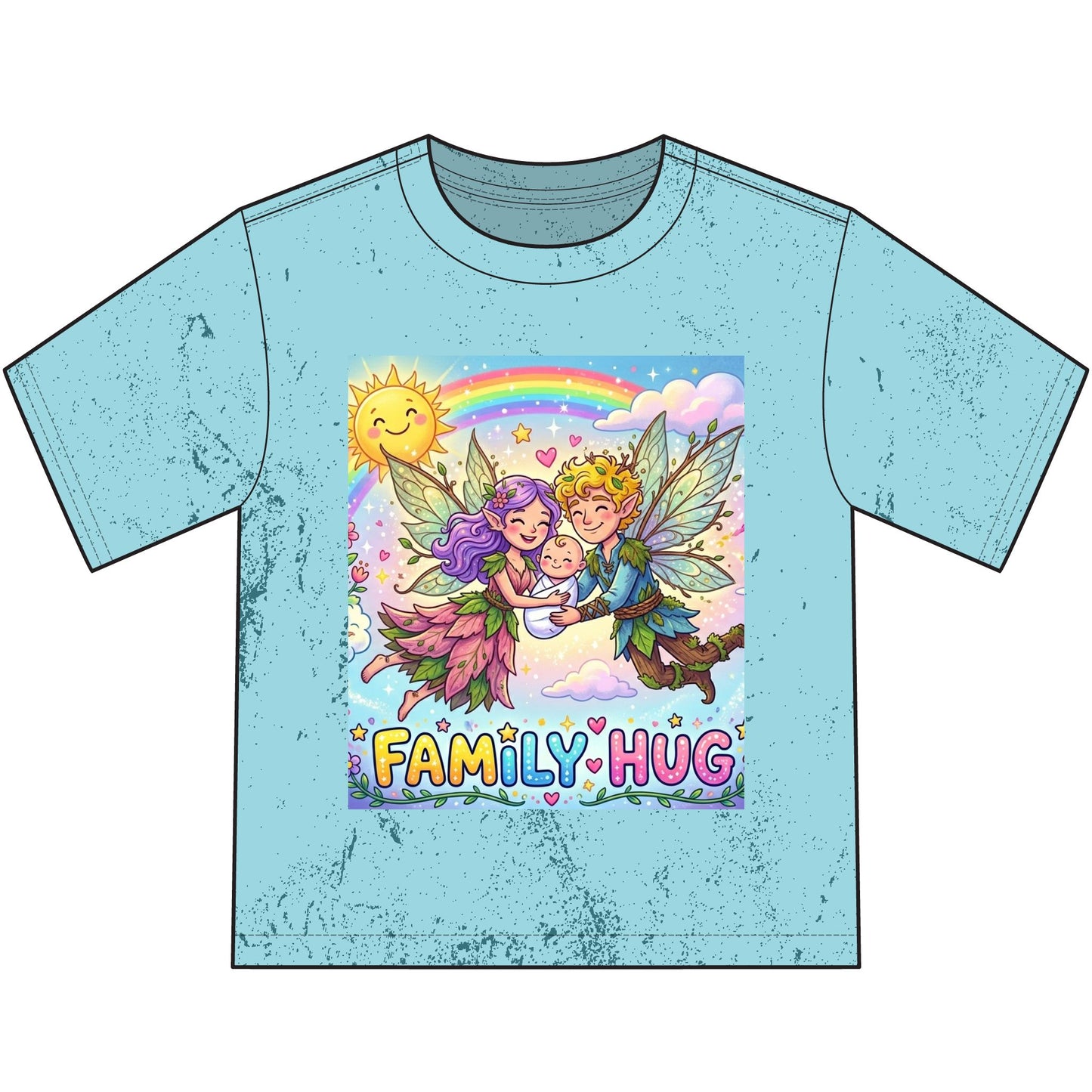 Family Hug Fairy Heavyweight Color Blast Youth T-Shirt
