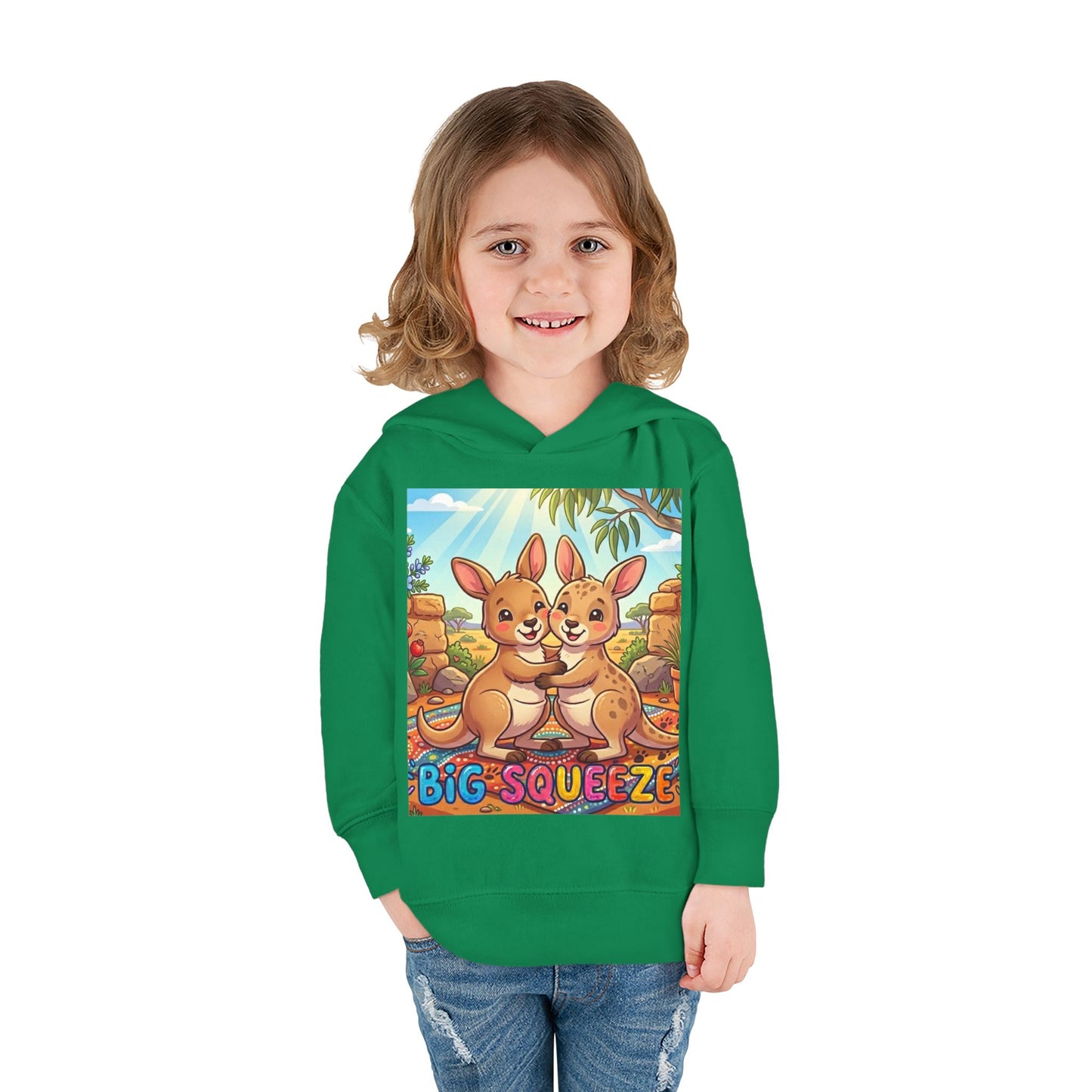 Big Squeeze Kangaroo Toddler Pullover Fleece Hoodie