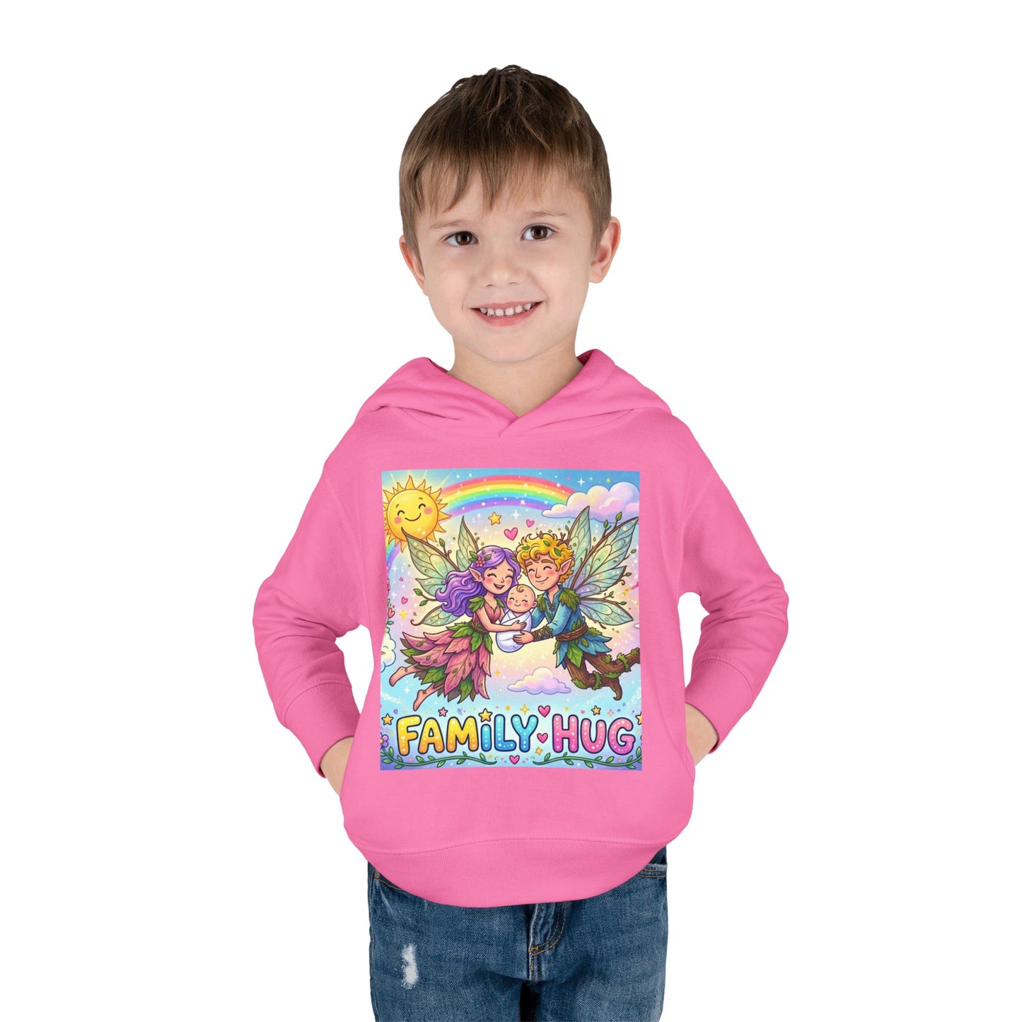 Family Hug Fairy Toddler Pullover Fleece Hoodie