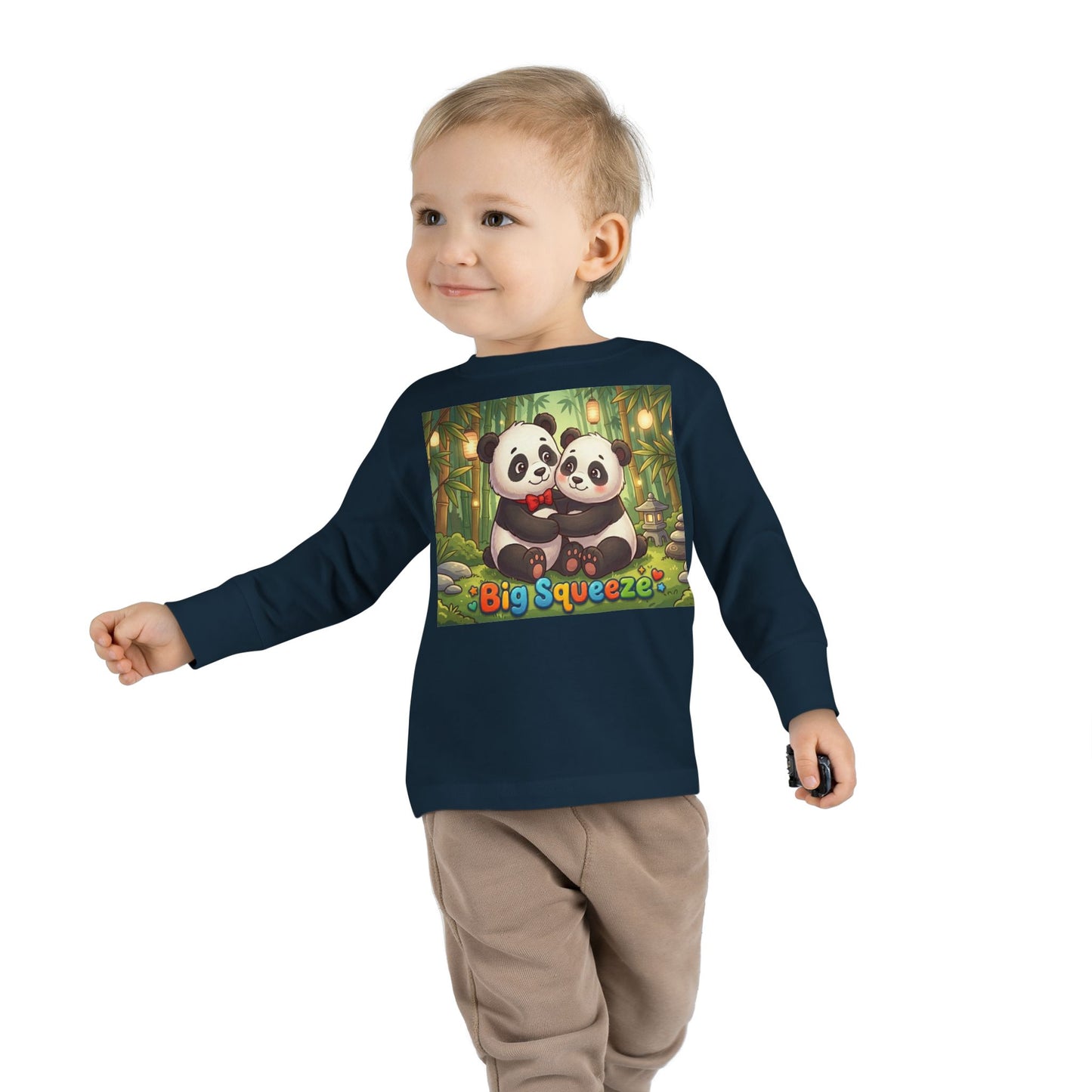 Big Squeeze Panda Toddler Long Sleeve Tee