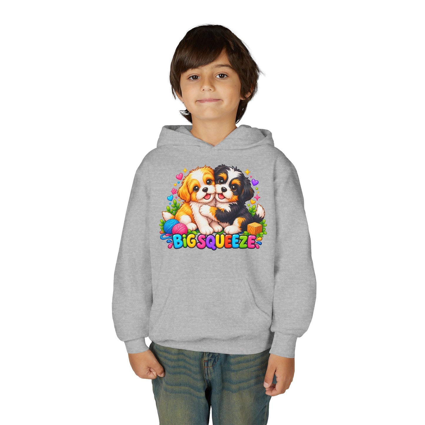 Big Squeeze Shih Tzu Youth Heavy Blend Hooded Sweatshirt