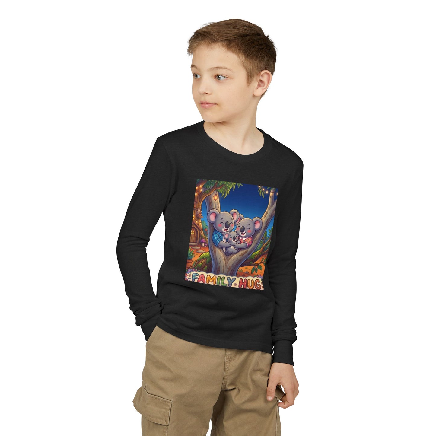 Family Hug Koala Youth Jersey Long Sleeve Tee