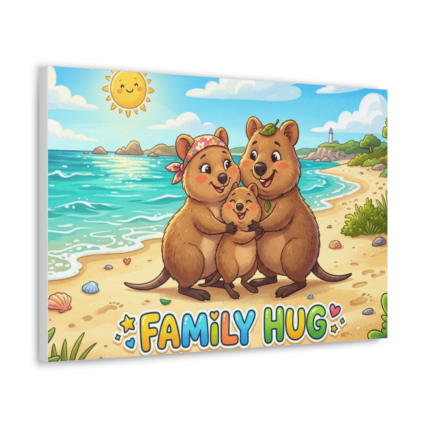 Family Hug Quokka Classic Canvas