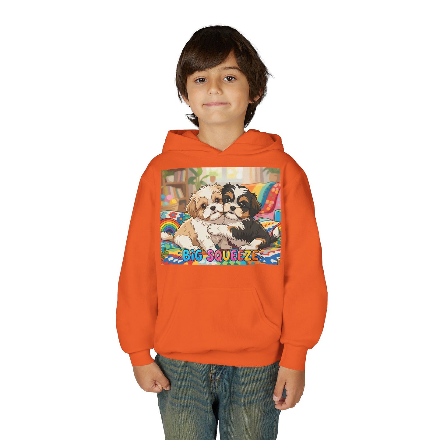 Big Squeeze Shih Tzu Youth Heavy Blend Hooded Sweatshirt