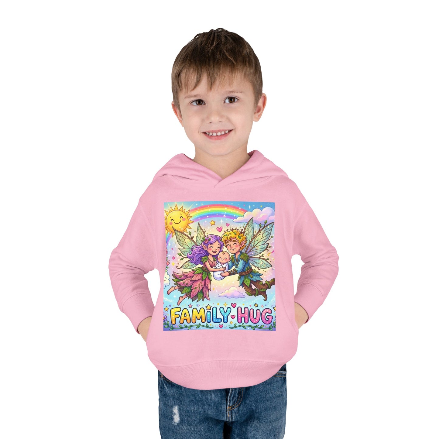 Family Hug Fairy Toddler Pullover Fleece Hoodie