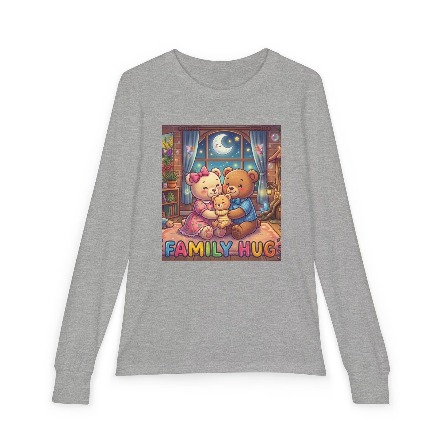Family Hug Teddy Youth Jersey Long Sleeve Tee