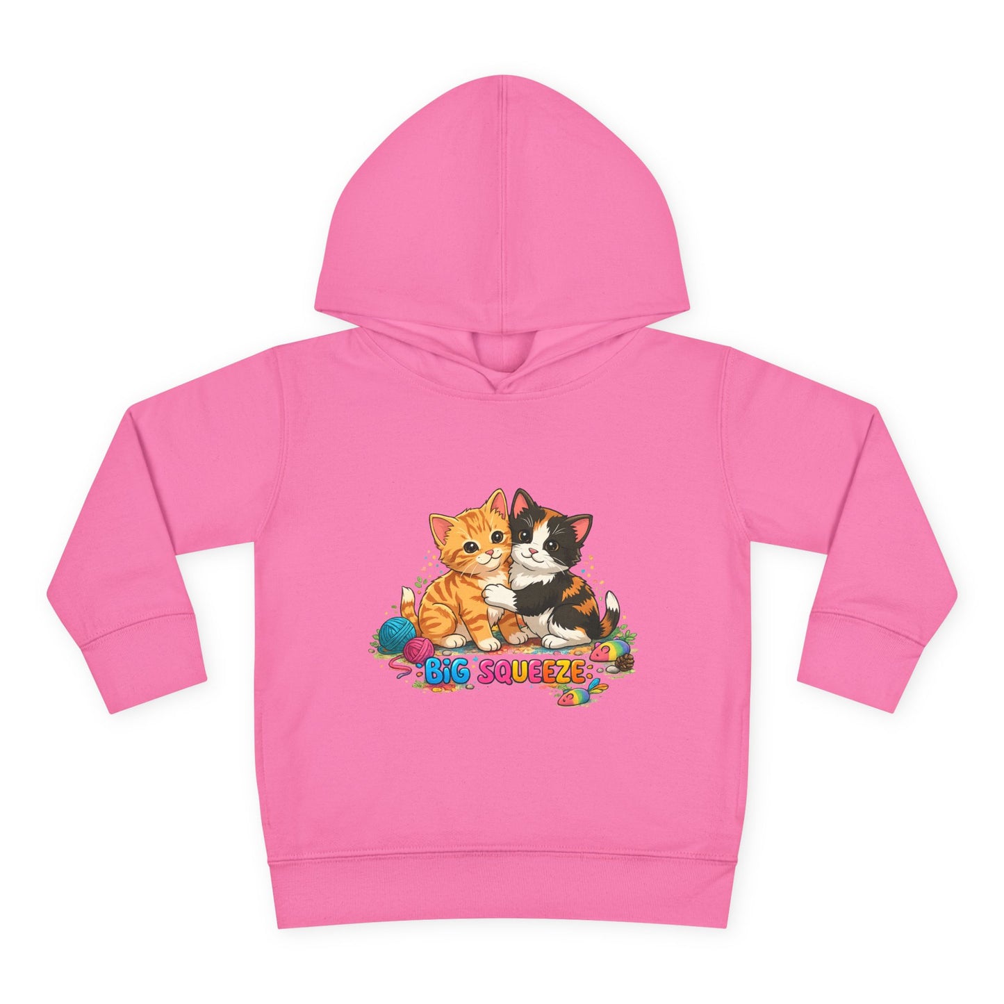 Big Squeeze Kitten Toddler Pullover Fleece Hoodie