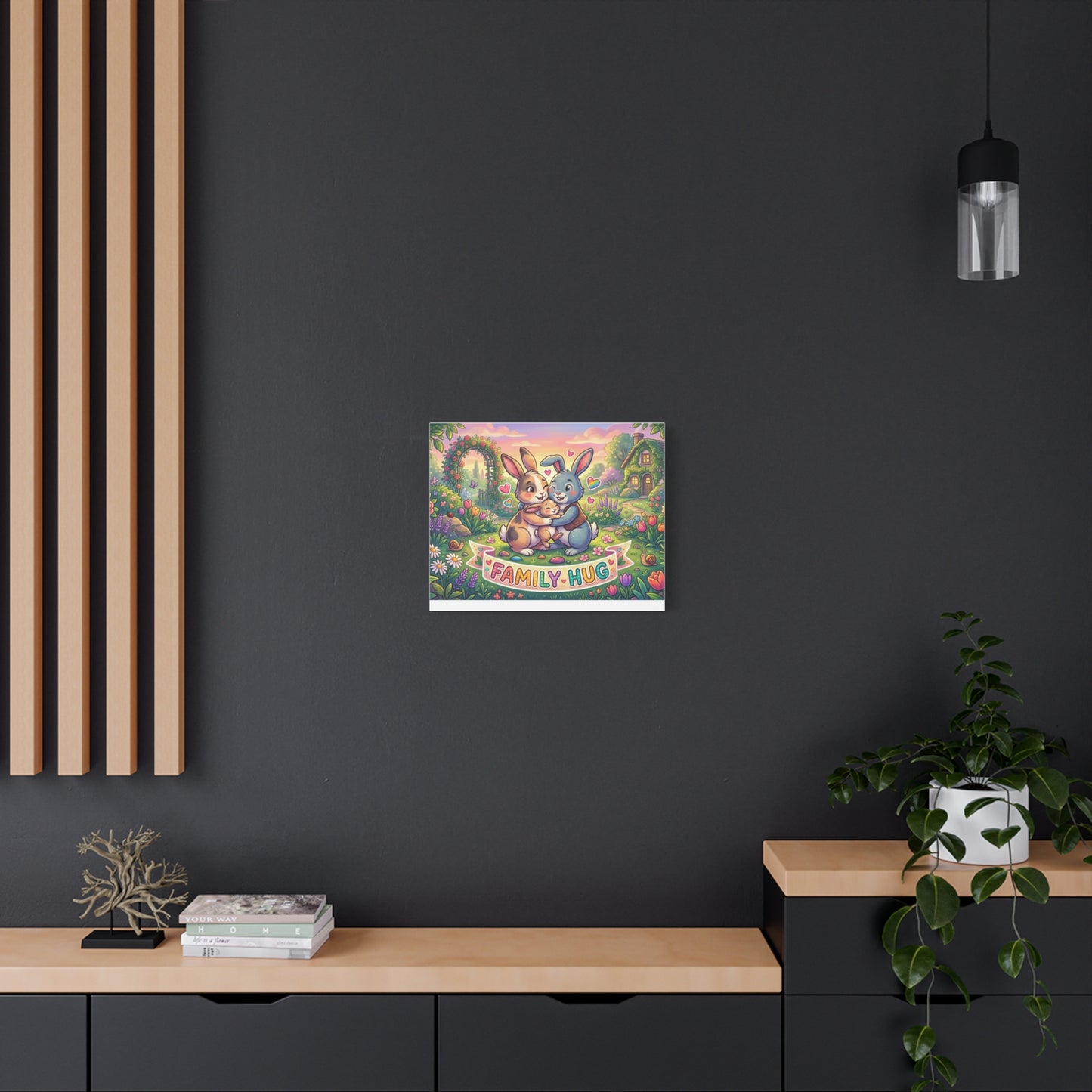 Family Hug Bunny Classic Canvas