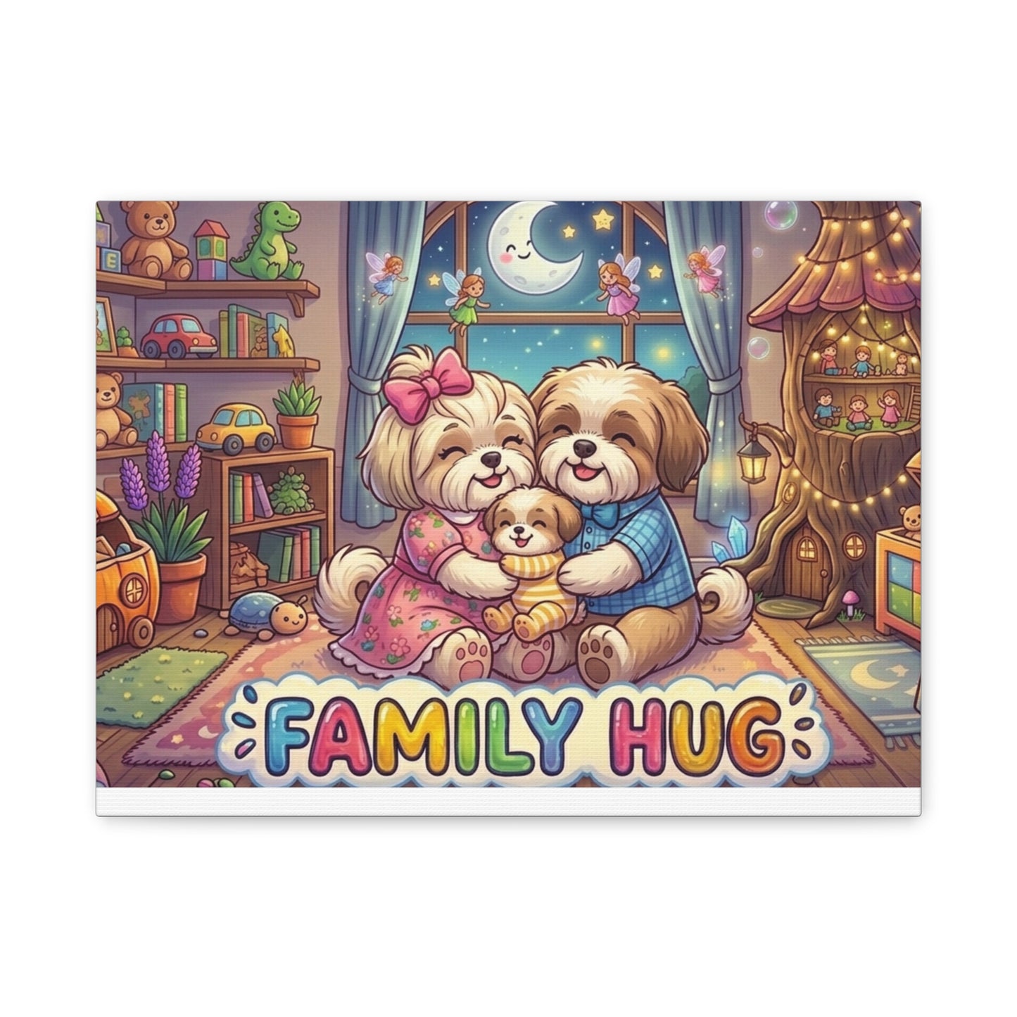 Family Hug Shih Tzu Classic Canvas